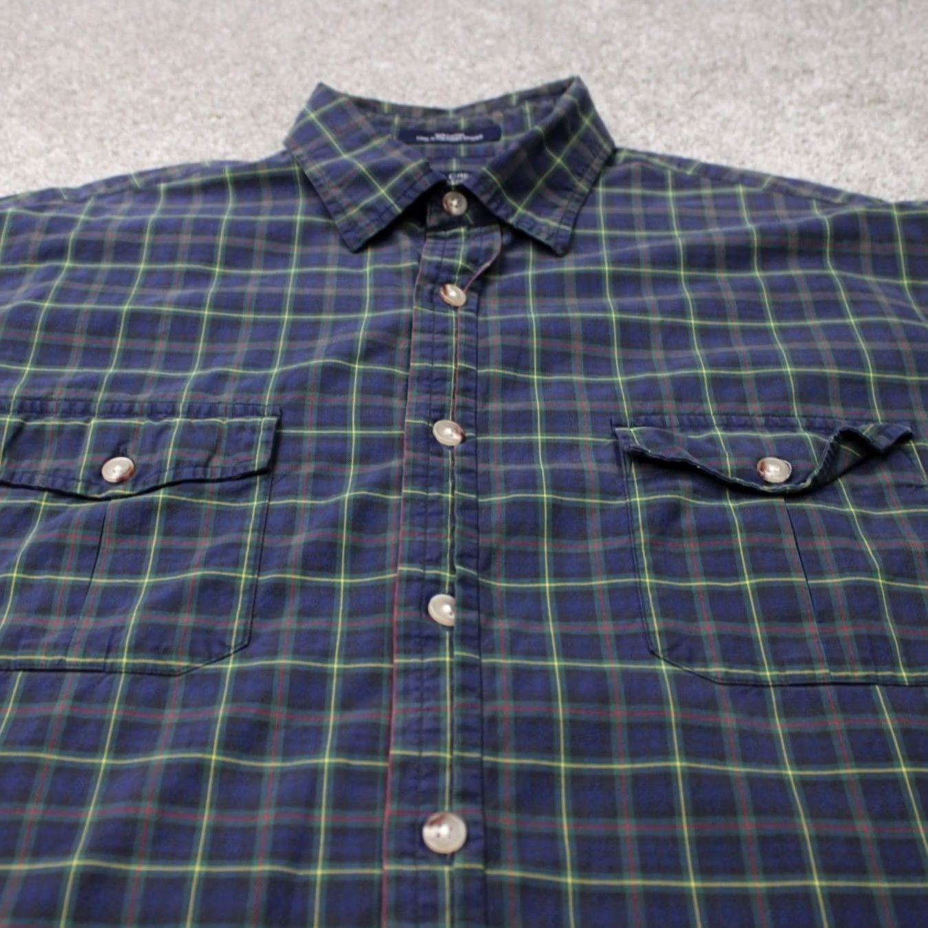 Cremieux Daniel Cremieux Shirt Mens Large Green/Blue Tailored Fit Elbow Patches Grandpa Size US L / EU 52-54 / 3 - 4 Thumbnail
