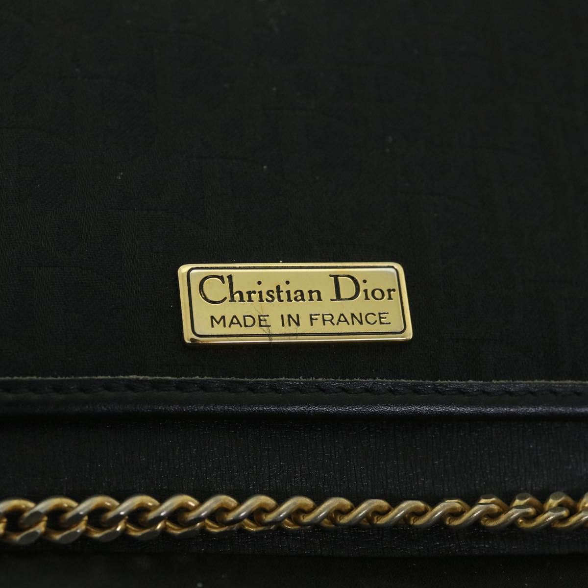 Dior DIOR Trotter Canvas Chain Shoulder Bag Black Size ONE SIZE - 11 Thumbnail