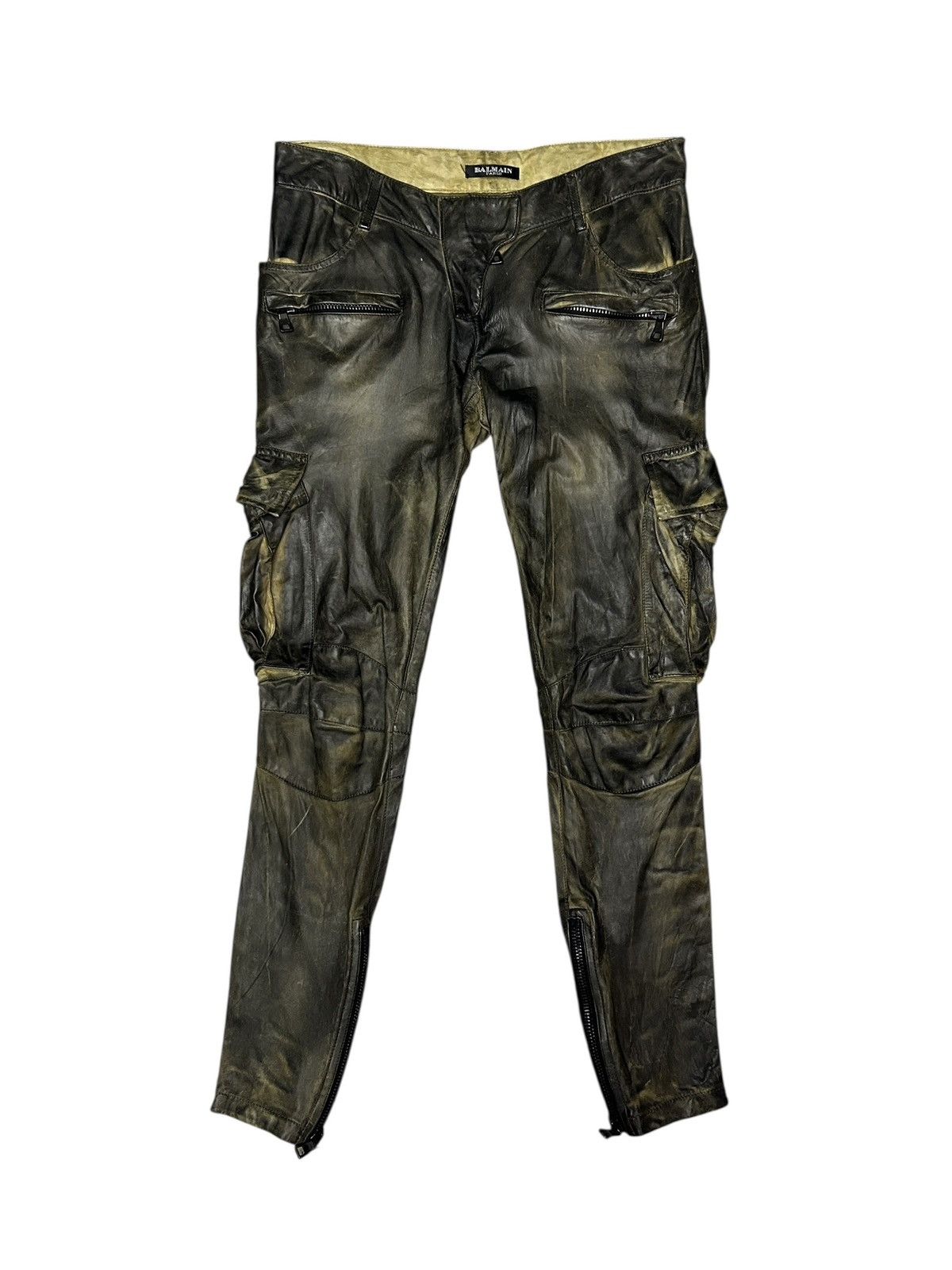 S/S 10 Decarnin Leather Cargo Trousers