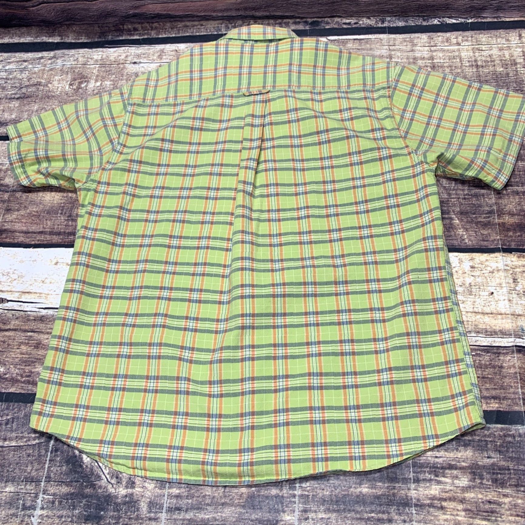 Vintage Bit and Bridle Button Down Green Plaid Shirt Mens Sz L Short Sleeve Cotton Size US L / EU 52-54 / 3 - 7 Thumbnail