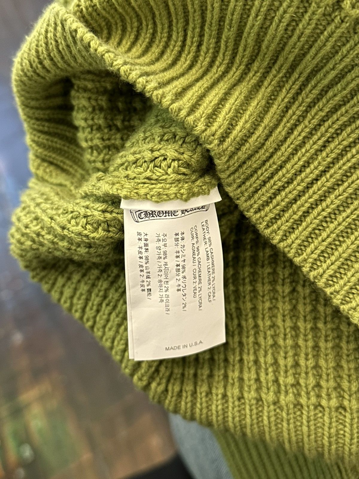 Chrome Hearts CHROME HEARTS GREEN KNITTED PATCH CARDIGAN Size US M / EU 48-50 / 2 - 5 Thumbnail