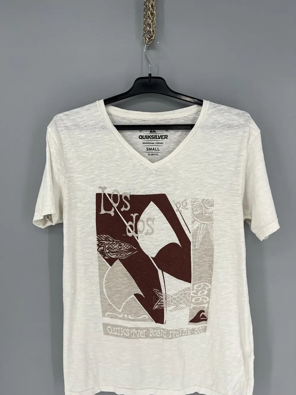 Vintage Vintage Quiksilver Y2K Logo Light White Tee Shirt Surf Size US S / EU 44-46 / 1 - 6 Thumbnail