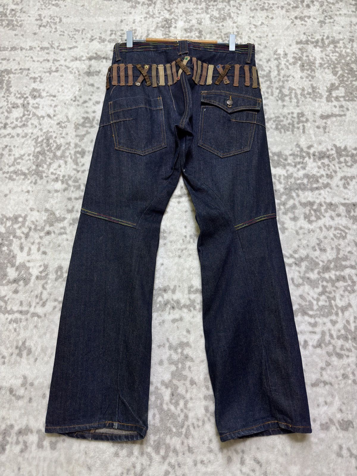 If Six Was Nine Japanese Archive BreathMINt Double Waist Punk Denim Pants Size US 31 - 2 Thumbnail