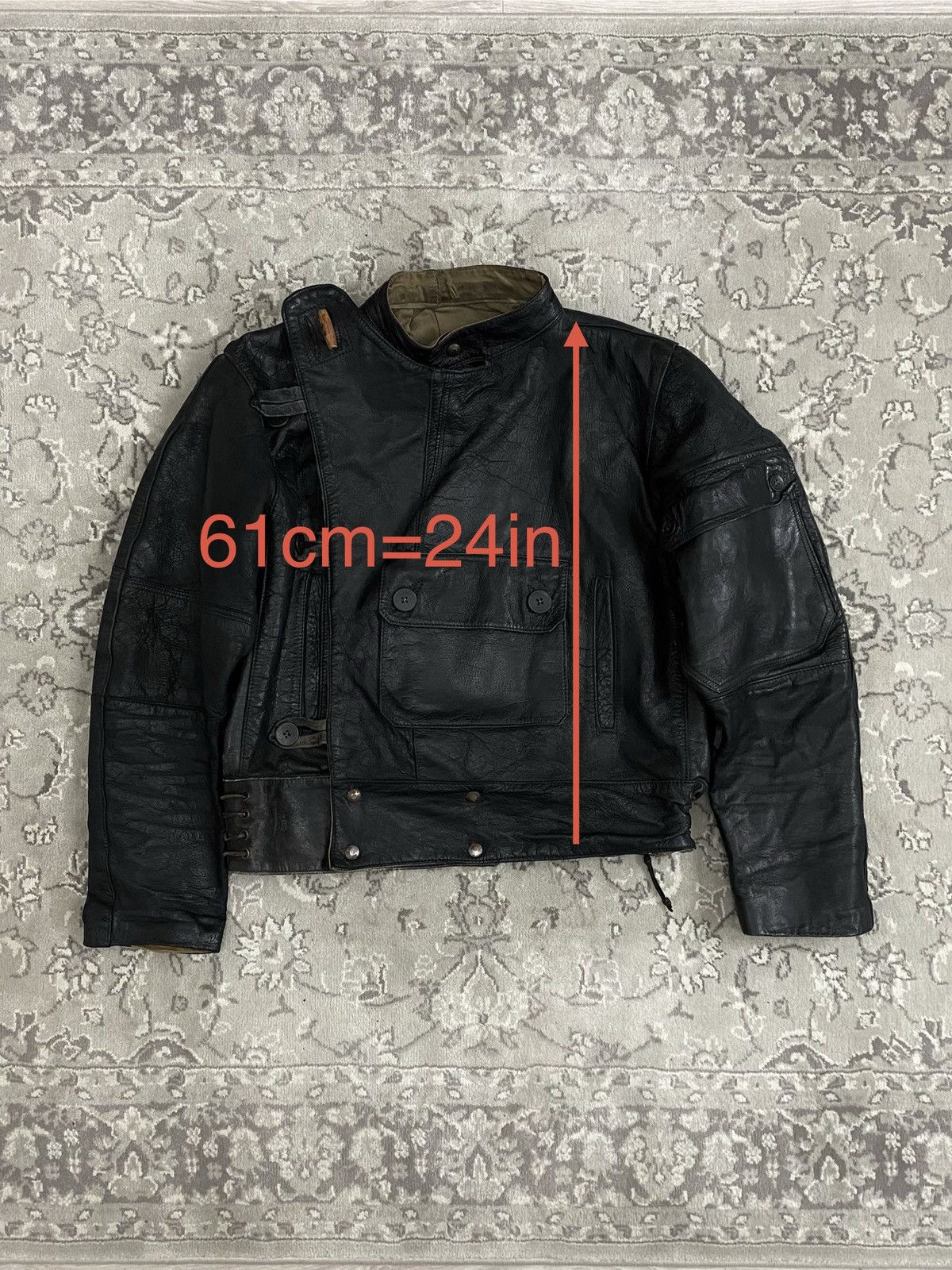 1940s 40s Swedish Army Motorcycle Leather Jacket Orebro