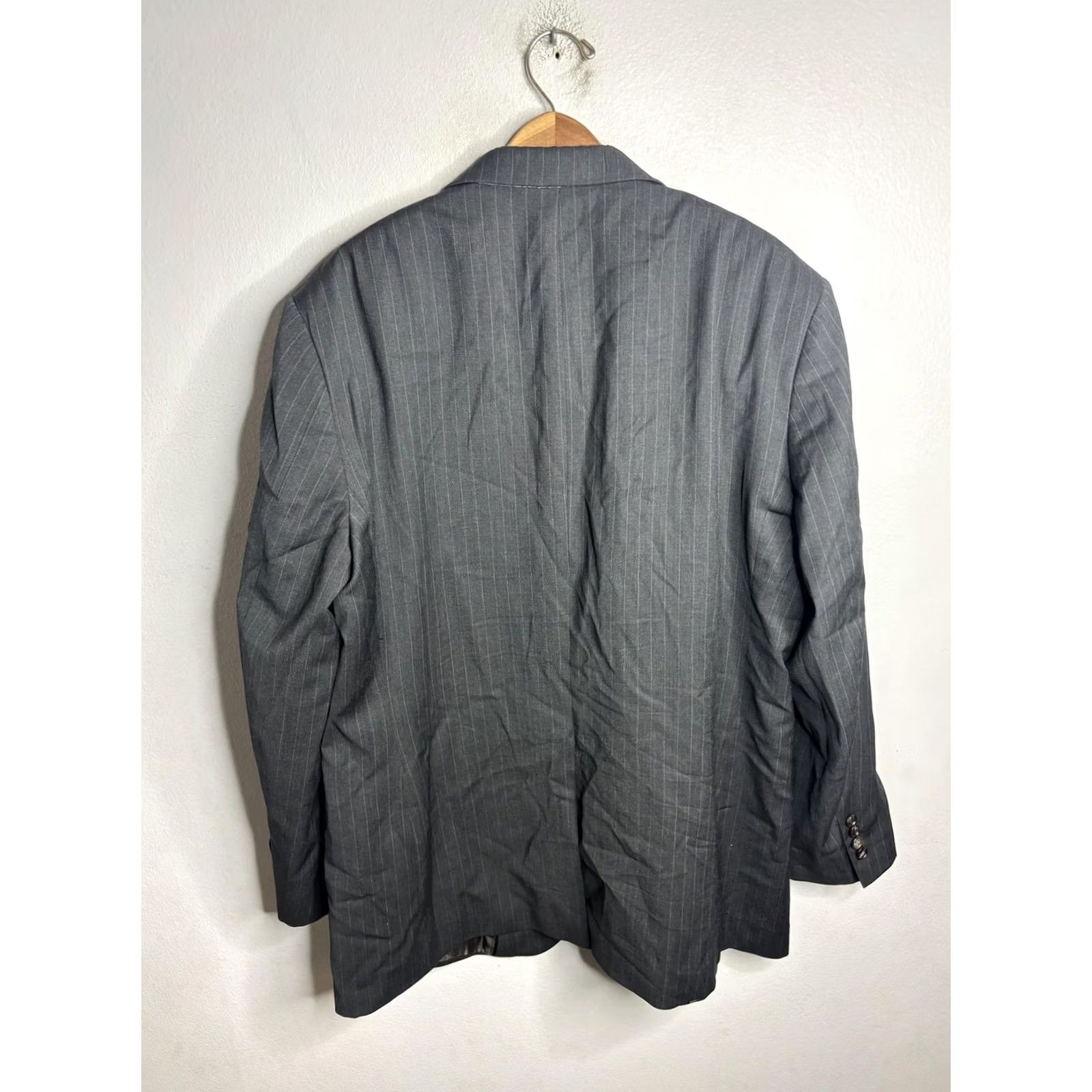 Brooks Brothers Brooks Brothers Blazer Jacket Sport Coat Mens 44R Gray Pinstripe Wool 2 Button Size 44R - 5 Thumbnail