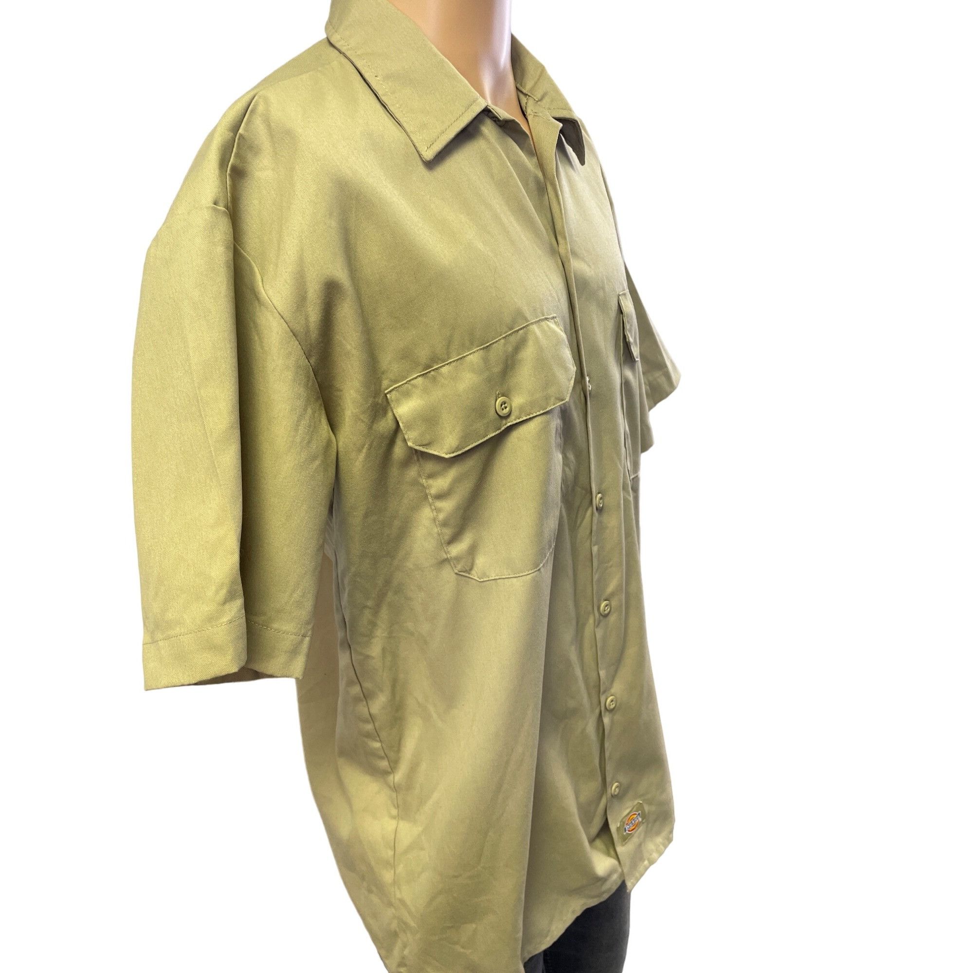 Dickies Dickies Flex Men's Khaki Button up Short Sleeve Work Shirt S Size US M / EU 48-50 / 2 - 4 Thumbnail