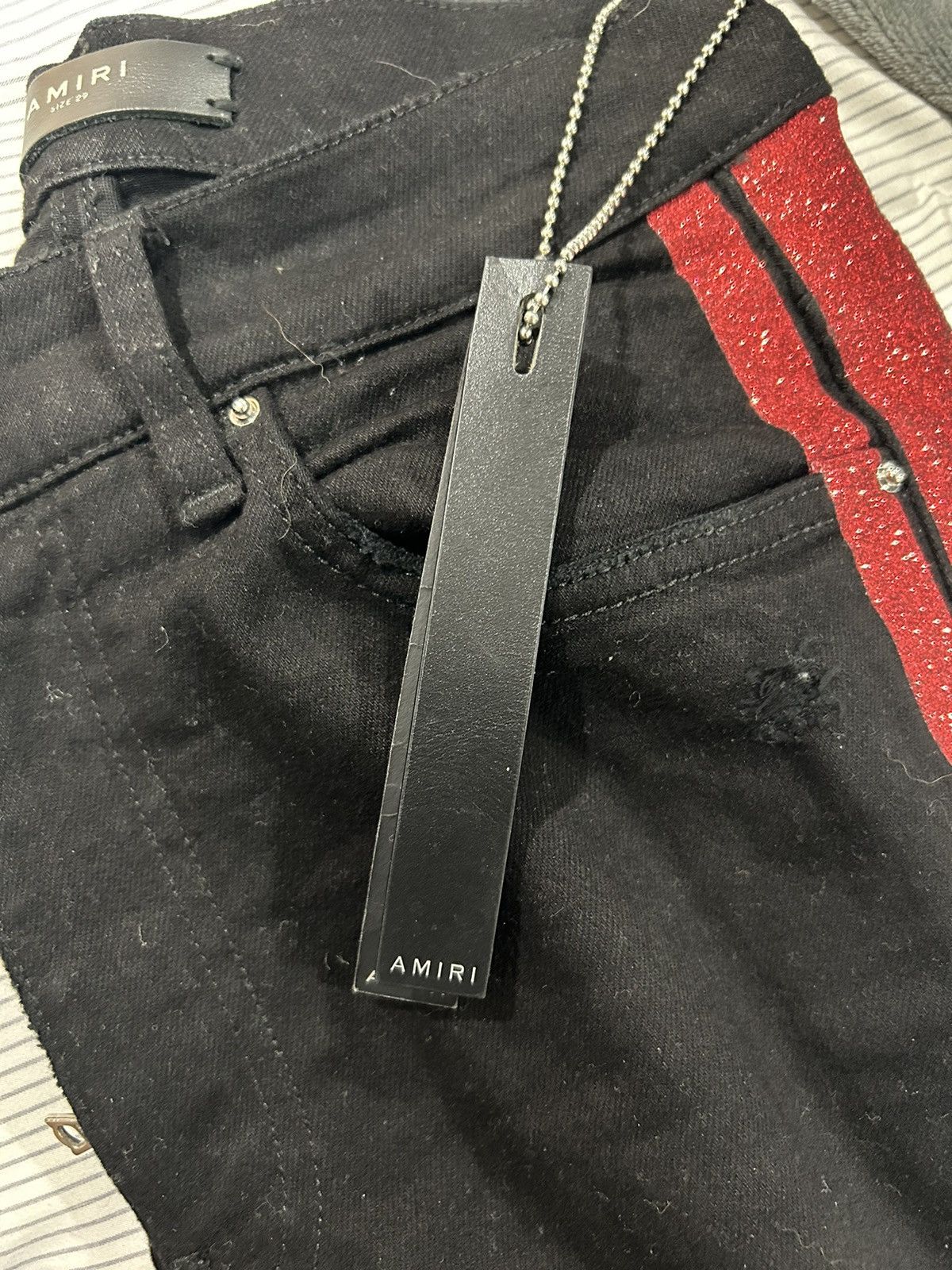 Amiri Glitter Track Jean