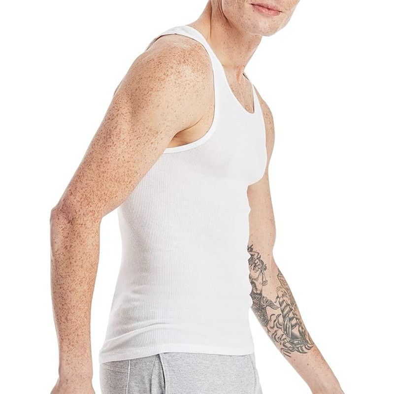Hanes New 6-Pack Hanes Mens Large Ribbed ComfortSoft Undershirts Size ONE SIZE - 5 Thumbnail