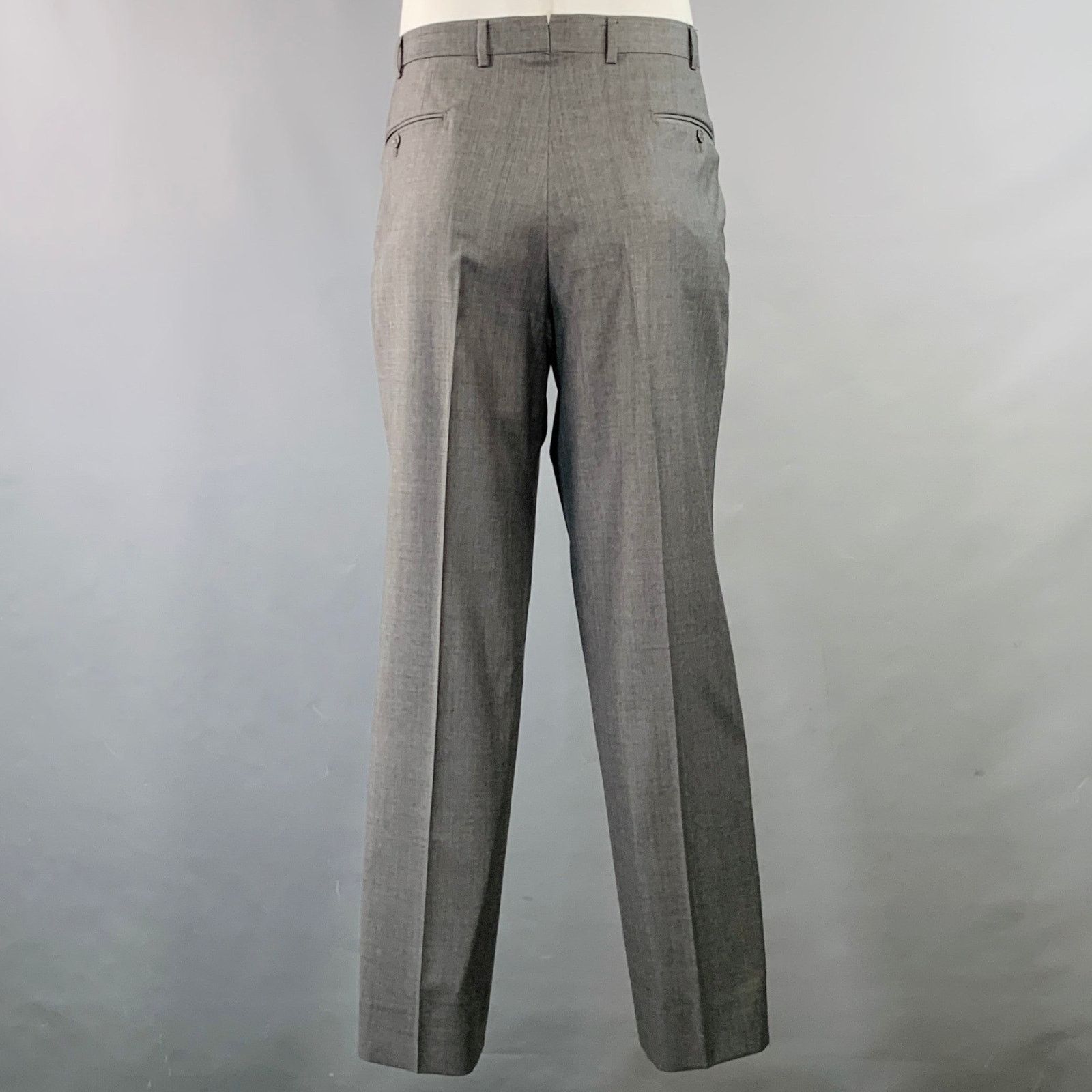 Isaia ISAIA Size 46 Regular Grey Slate Wool Notch Lapel Suit Size 46R - 5 Thumbnail