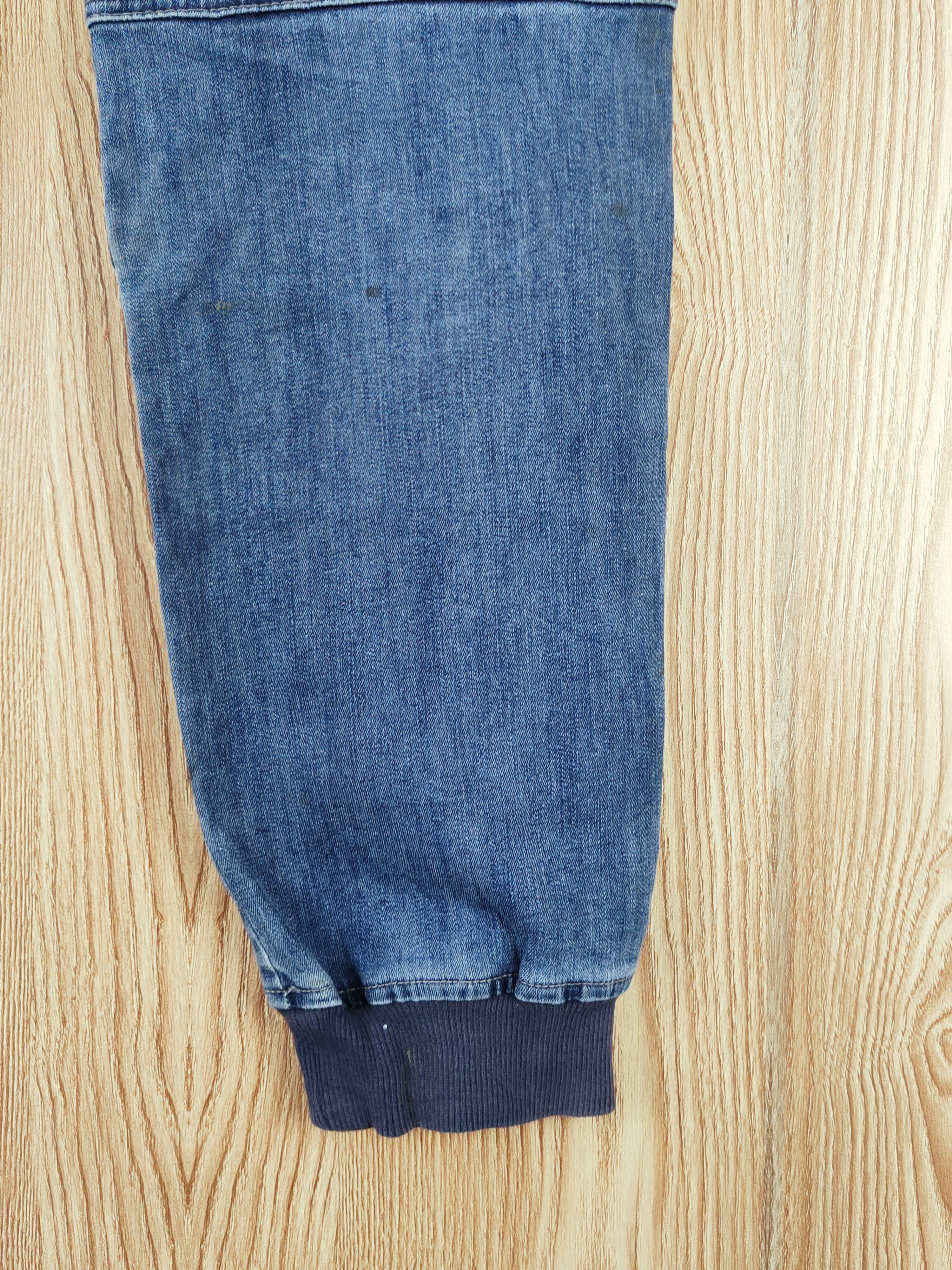 Japanese Brand TORA Blue Distressed vintage dirty Ripped Joggers #S2770 Size US 33 - 12 Thumbnail