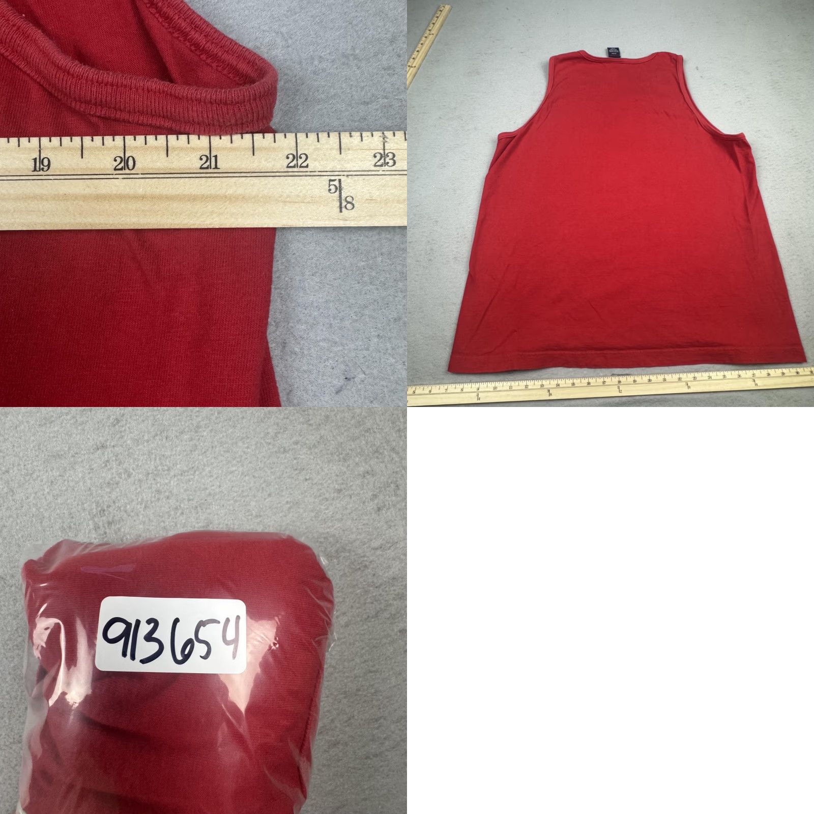 Vintage Tommy Jeans Tank Top Shirt Mens Large Red Graphic Print Sleeveless 100% Cotton Size US L / EU 52-54 / 3 - 8 Thumbnail