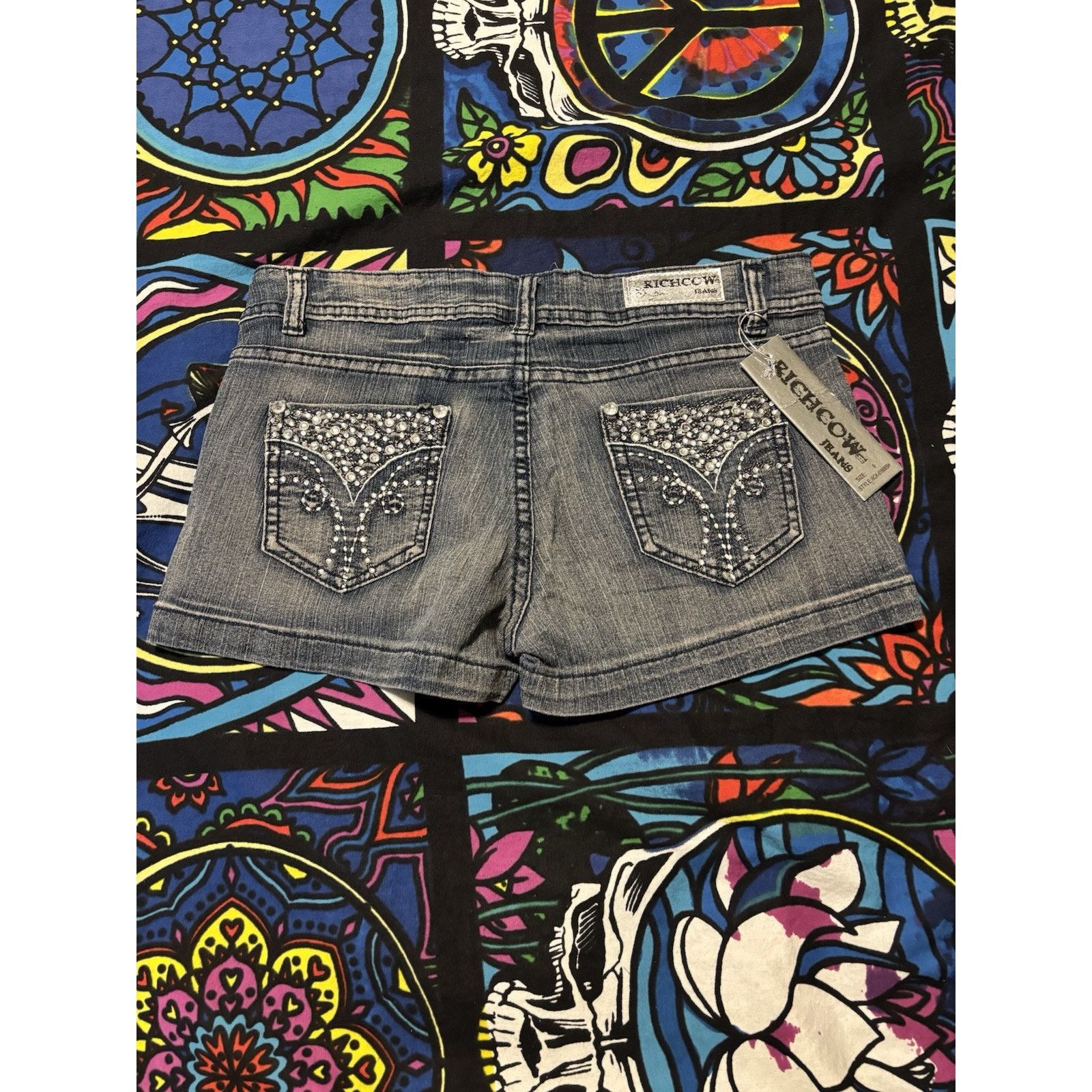 Vintage ladies shorts rich cow jeans 9 Mariah Brittney 2000s Y2k Size 32" / US 10 / IT 46 - 1 Thumbnail