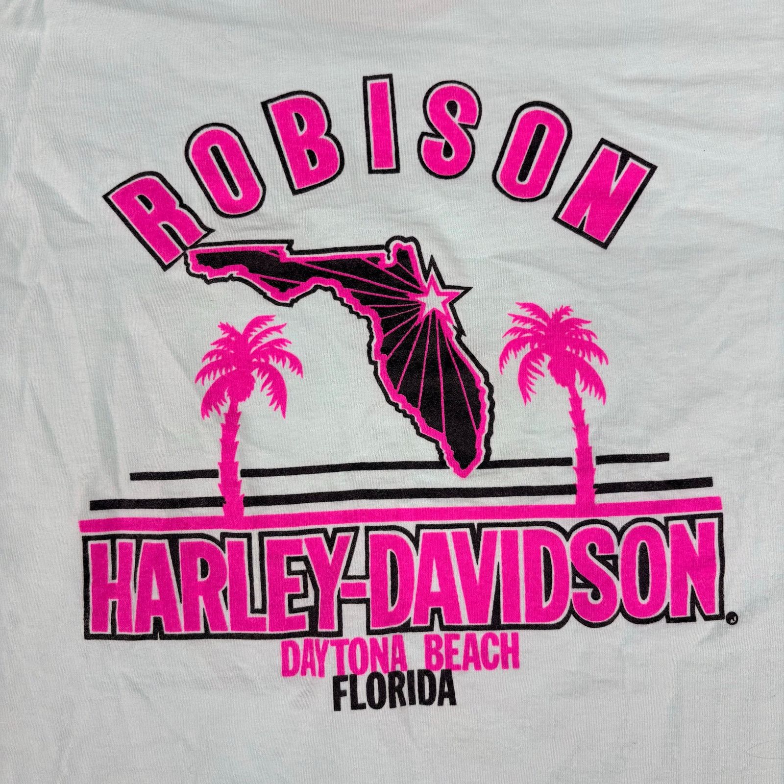 Harley Davidson Vintage 90s Harley-Davidson Beach Cropped Graphic T-shirt Size L / US 10 / IT 46 - 4 Thumbnail