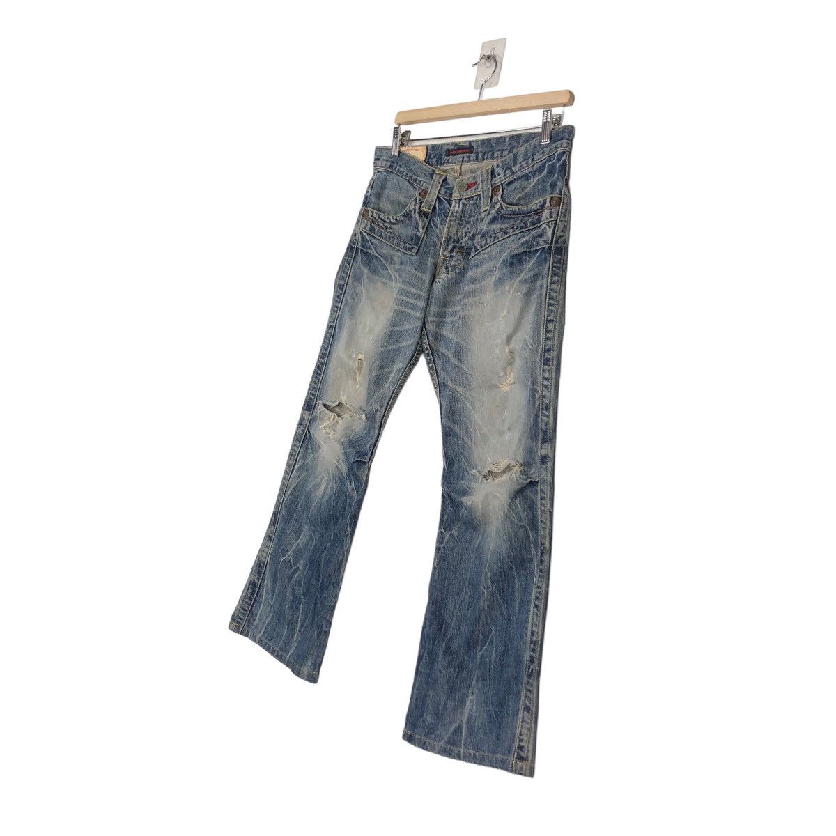 Hysteric Glamour 🔥Made in Nippon Distressed Biker Jeans Denim Size US 34 / EU 50 - 2 Thumbnail