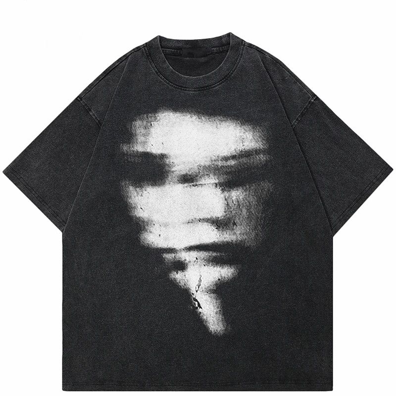 Japanese Brand Retro Washed T-shirt Graphic Blurry Faces Size US XXL / EU 58 / 5 - 1 Thumbnail