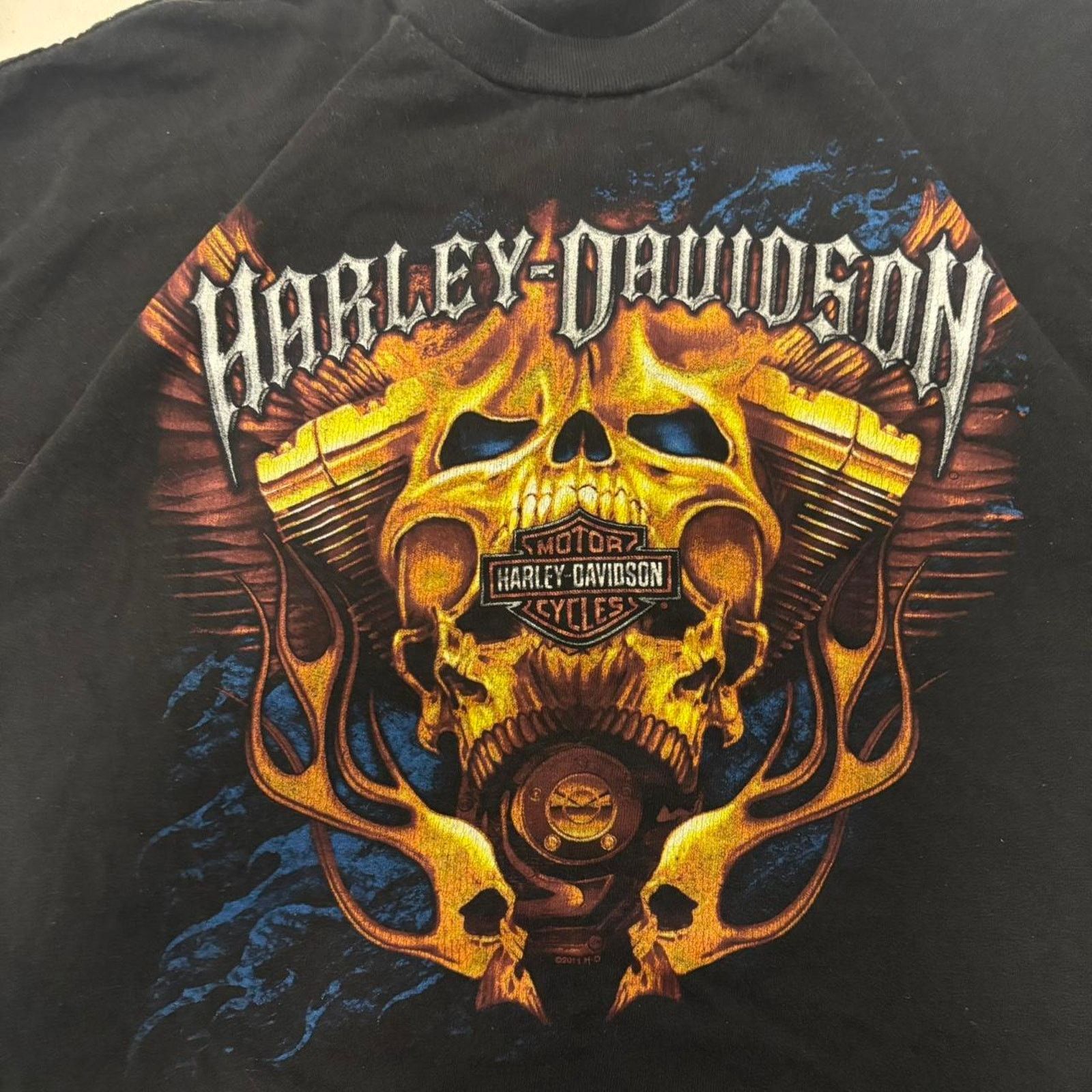 Harley Davidson 2011 harley davidson skull and Size US XL / EU 56 / 4 - 2 Thumbnail