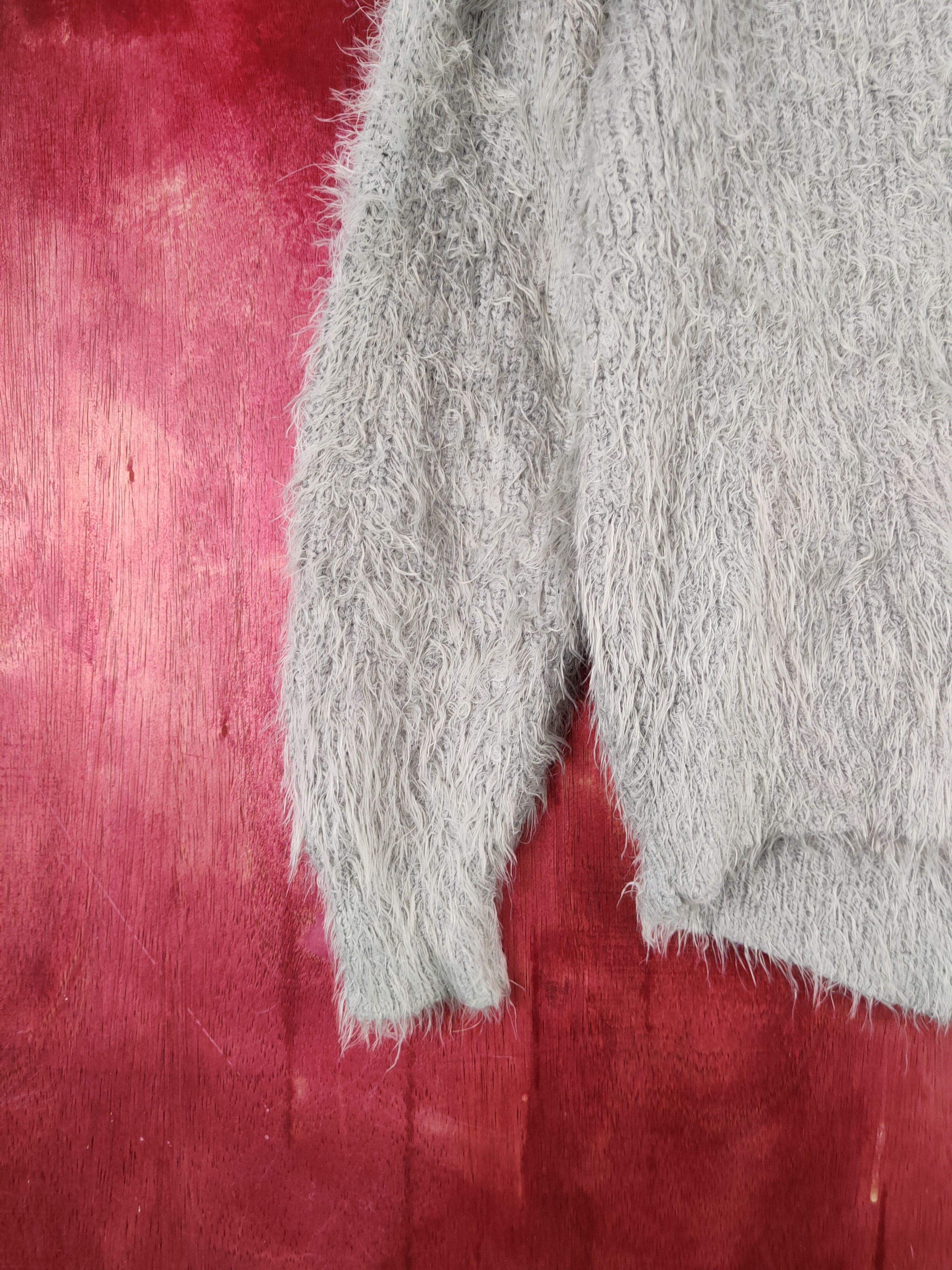Ciaopanic Ciaopanic Gray Shag Shaggy Fur Mohair Knitwear #S2034 Size S / US 4 / IT 40 - 4 Thumbnail