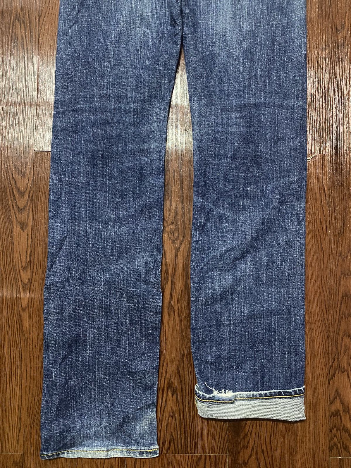 Japanese Brand Vintage Uniqlo Brands Selvedge Blue Wash Distressed Jeans Size US 29 - 9 Thumbnail