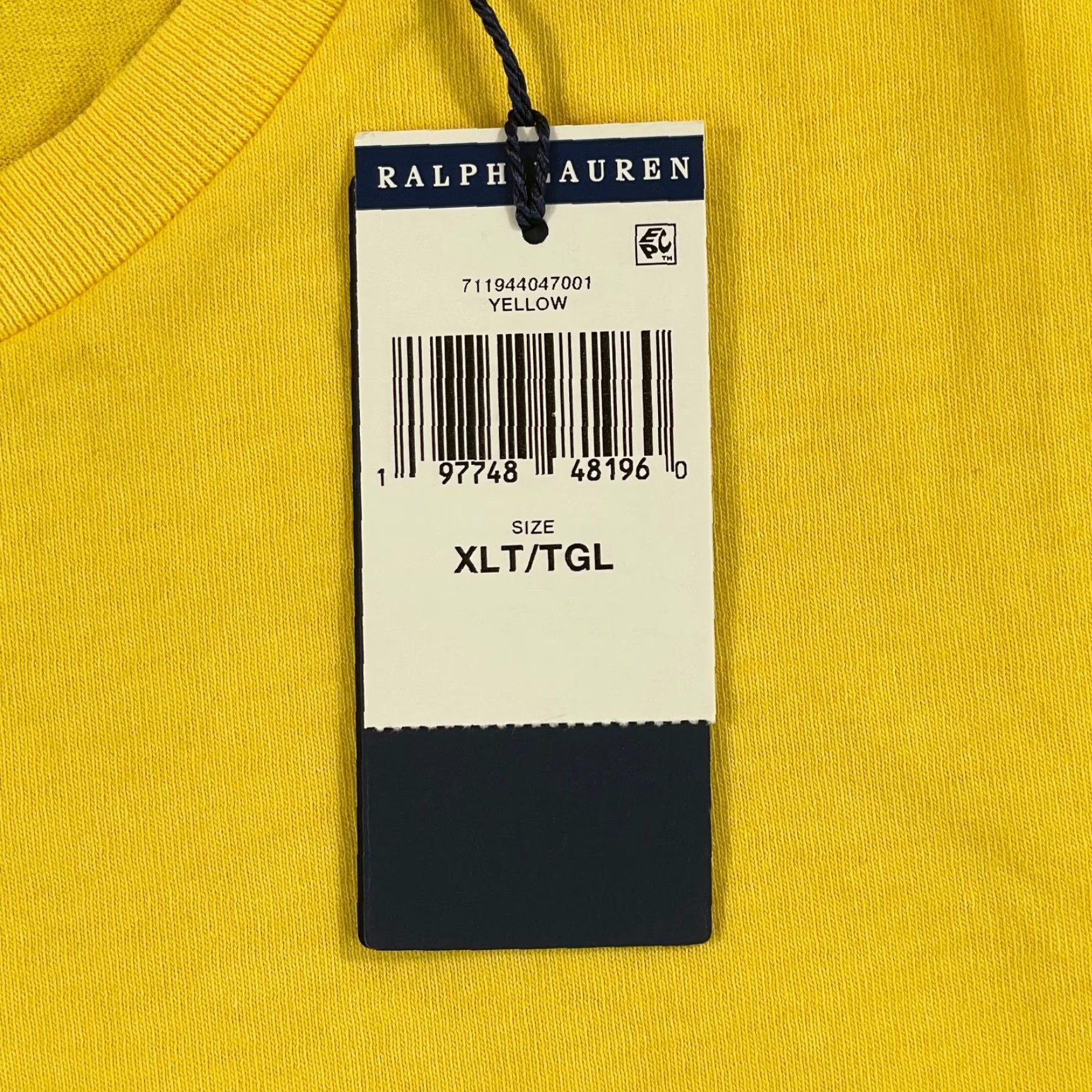 Polo Ralph Lauren Polo Ralph Lauren T Shirt Men XLT Tall Yellow Embroidered Parrot RL 1967 NWT Size US XL / EU 56 / 4 - 4 Thumbnail