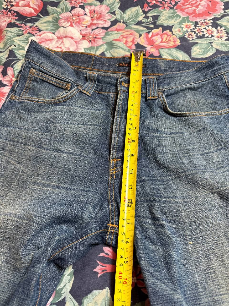Nudie Jeans Nudie streetwear Men's Jeans Slim Fit Straight Dark Blue Size US 32 / EU 48 - 14 Thumbnail