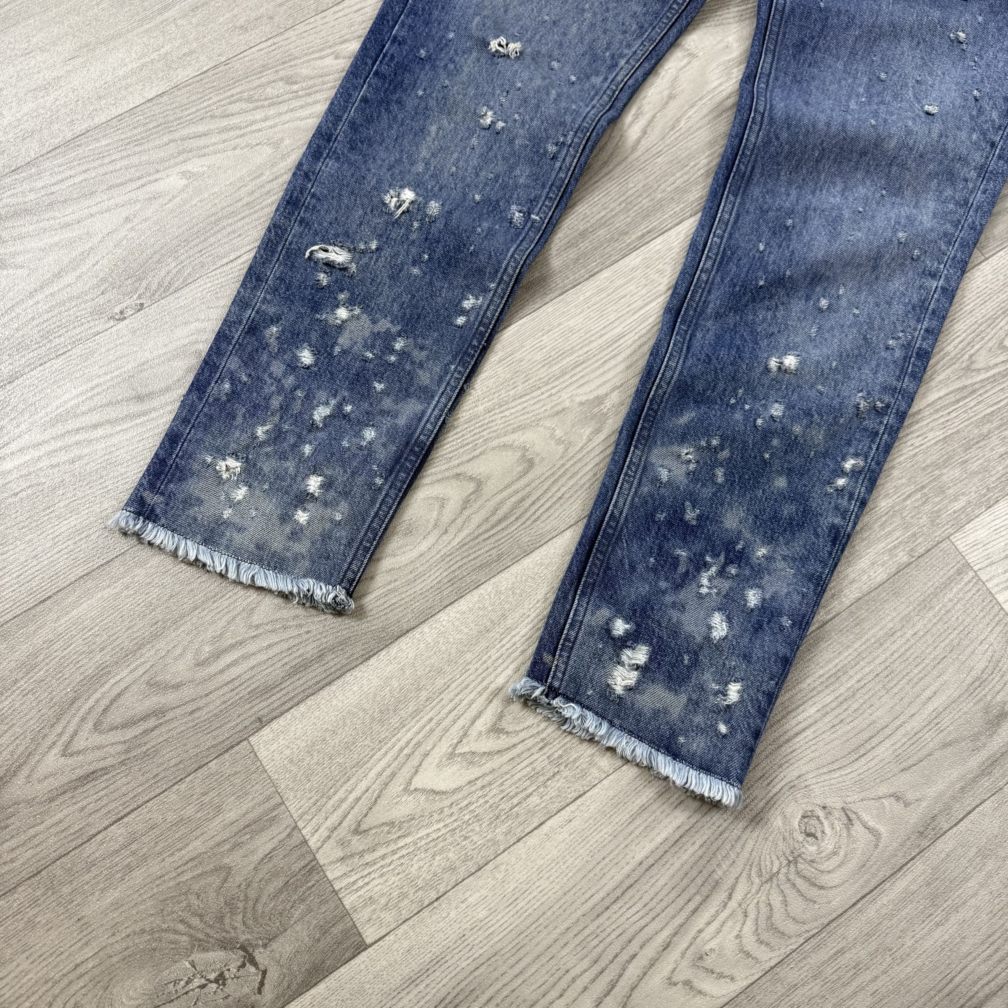 Hugo Boss HUGO Hugo Boss 332 "Control the Future" Frayed Hem Jeans Size US 30 / EU 46 - 11 Thumbnail