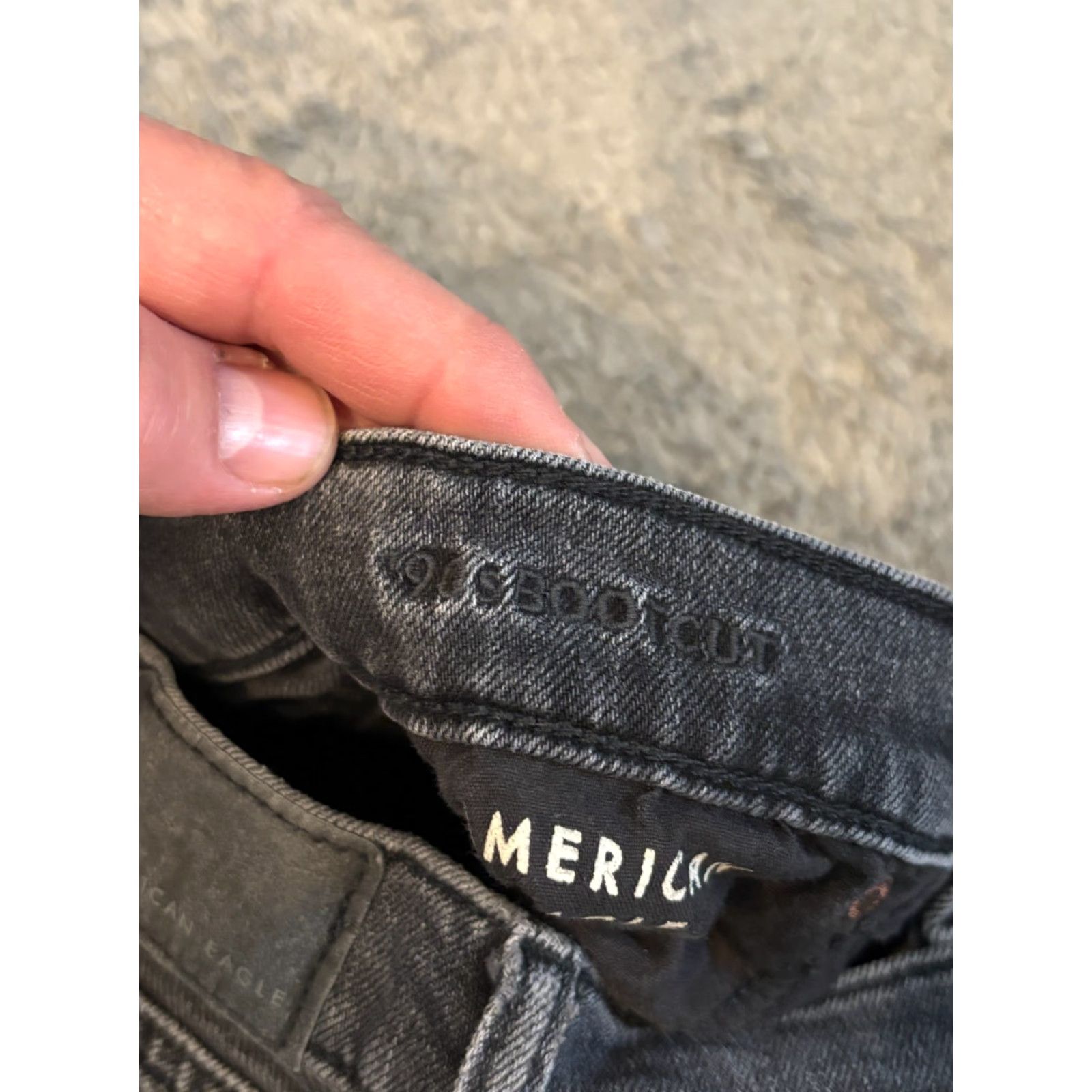 American Eagle Outfitters VINTAGE American Eagle Jeans Womens 00R Faded Black 90s Bootcut Distressed Stretch Denim Size 24" / US 00 / IT 34 - 3 Thumbnail