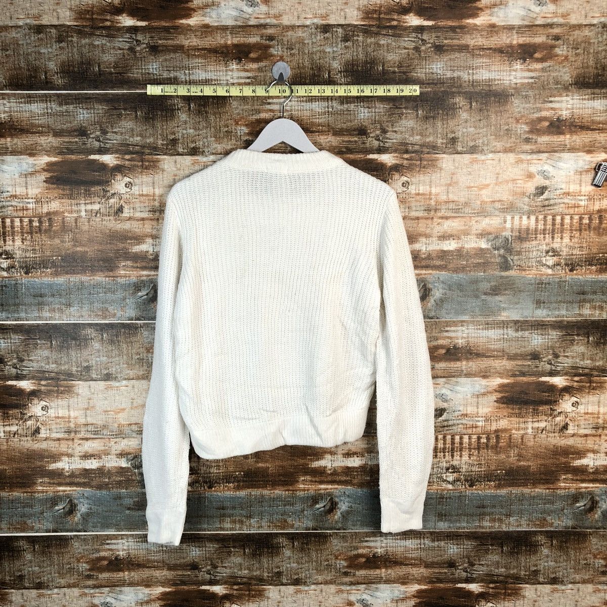 GU × Homespun Knitwear GU japan art vintage White Knitwear #A1829 Size M / US 6-8 / IT 42-44 - 12 Thumbnail