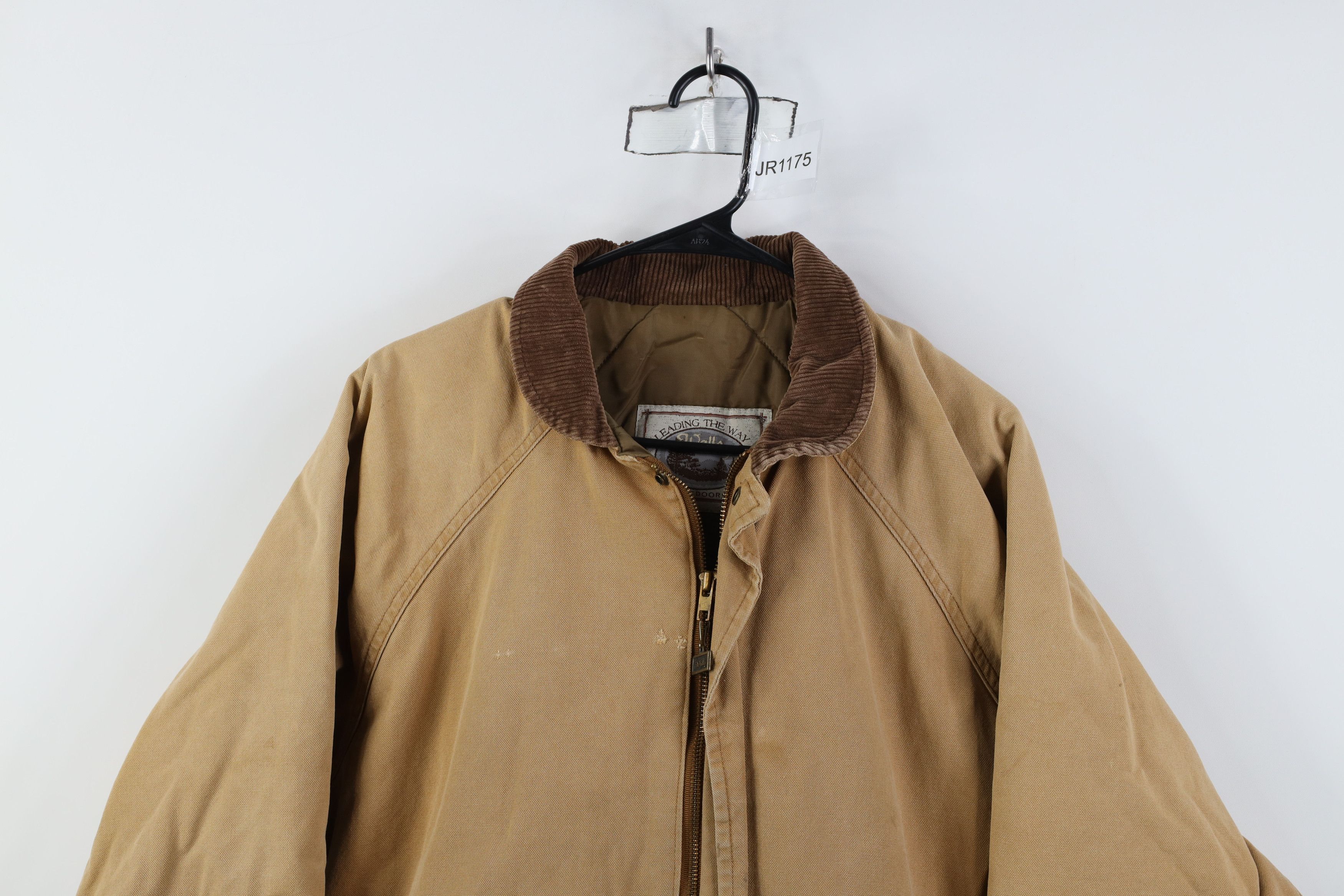 Walls Vintage 90s Walls Corduroy Collar Canvas Bomber Jacket Brown Size US L / EU 52-54 / 3 - 2 Thumbnail
