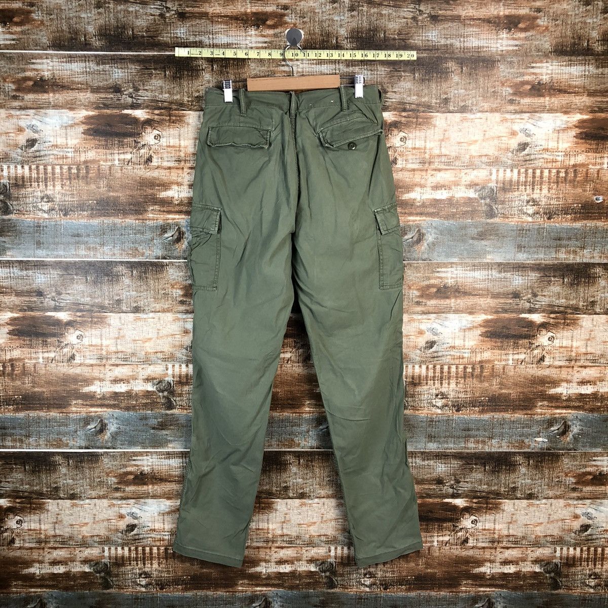 Japanese Brand DLL Uniqlo Green utility Cargo Multipocket Pants #C217 Size US 28 / EU 44 - 15 Thumbnail