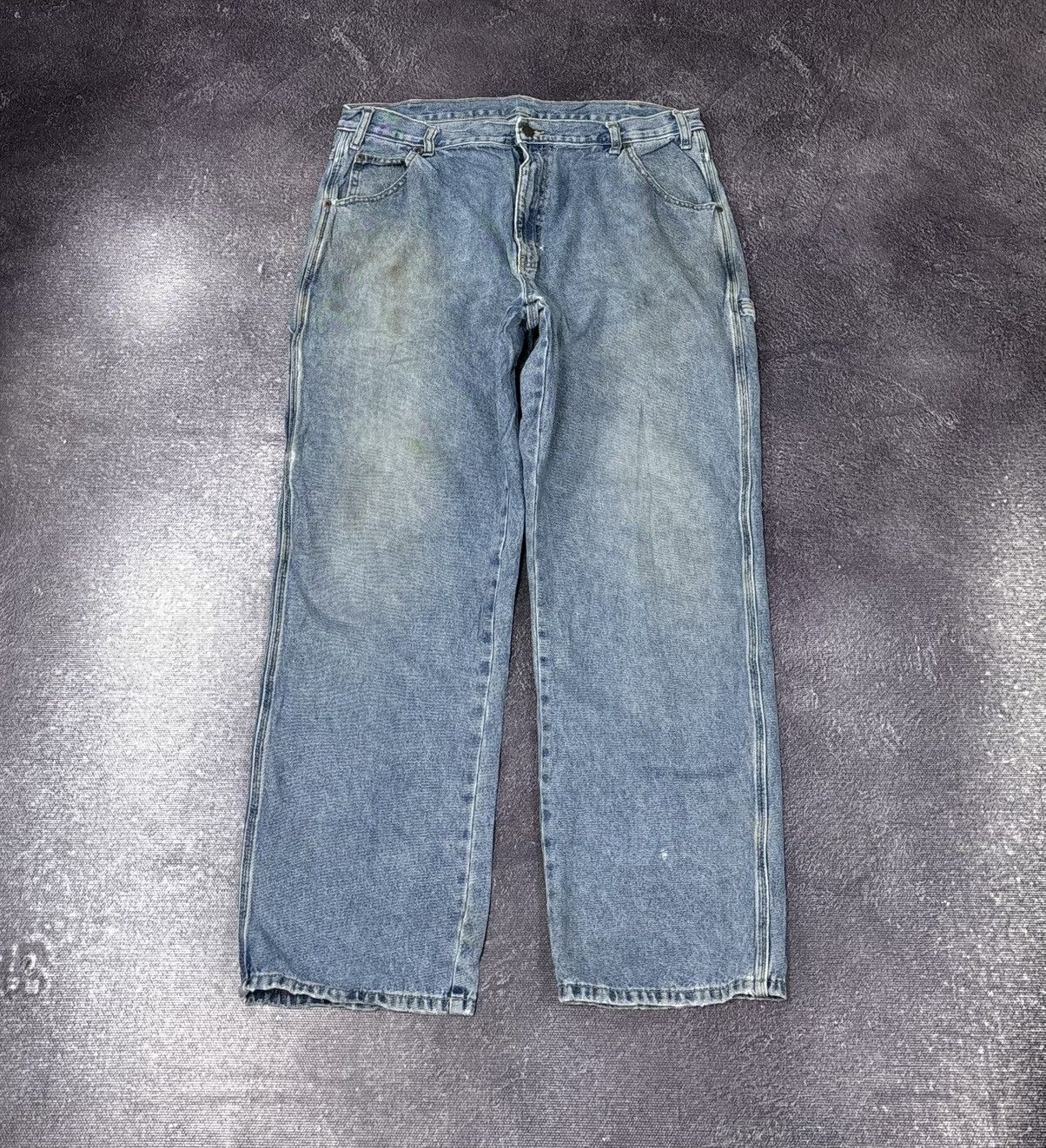 Dickies Vintage Dickies USA Blue Denim Work Hype Baggy Jeans Size US 38 / EU 54 - 2 Thumbnail