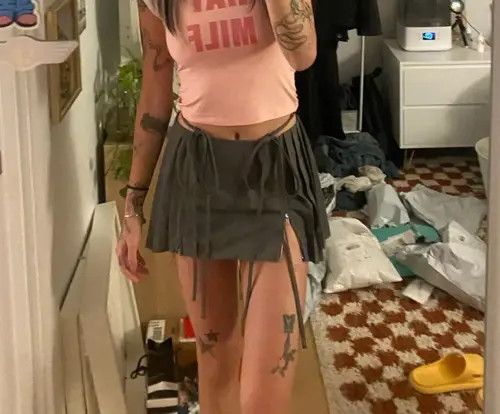 Japanese Brand Chisato x Arai Mini Sexy Skirt Size 26" / US 2 / IT 38 - 8 Thumbnail