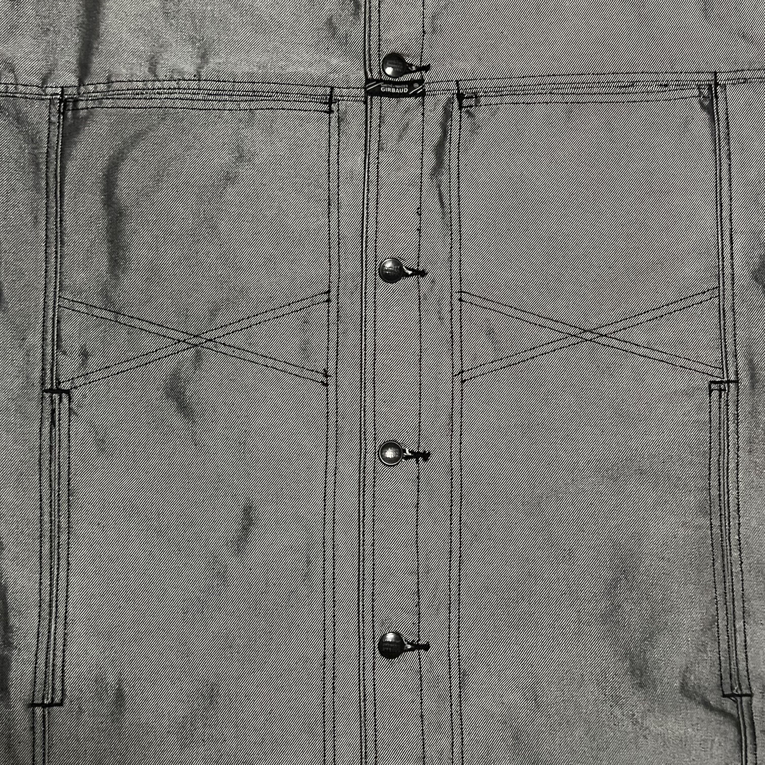 Marithe + Francois Girbaud × Vintage Marithe Francois Girbaud Metallic Denim Jacket 3XL Size US XXL / EU 58 / 5 - 3 Thumbnail