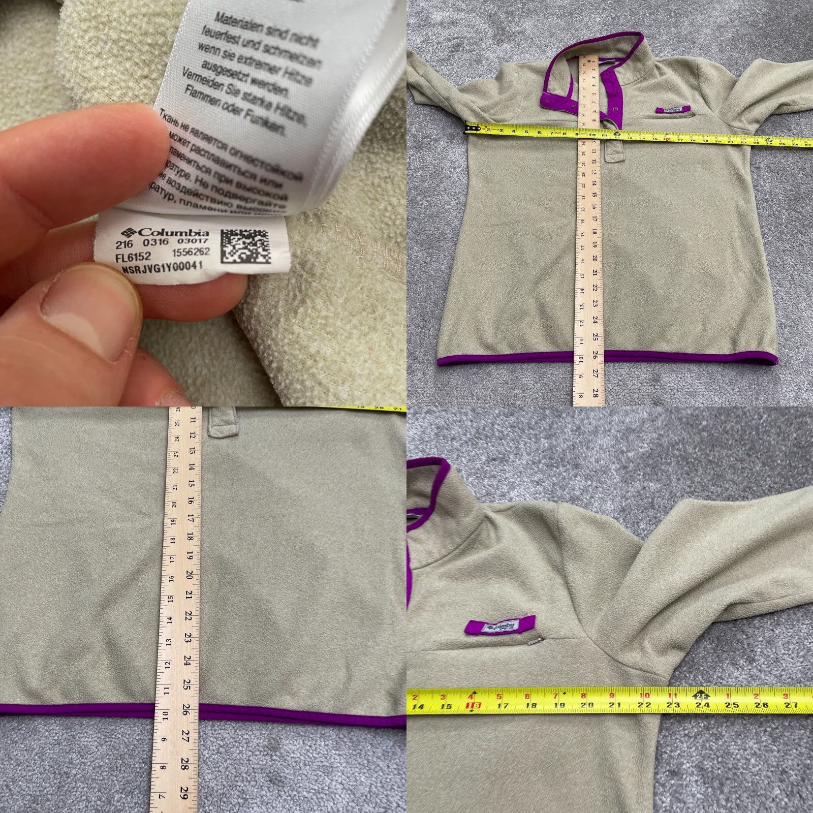 Vintage Columbia Jacket Womens XL Brown Purple Solid Fleece 1/2 Snap Outdoor PFG Fire Side Size XL / US 12-14 / IT 48-50 - 8 Thumbnail