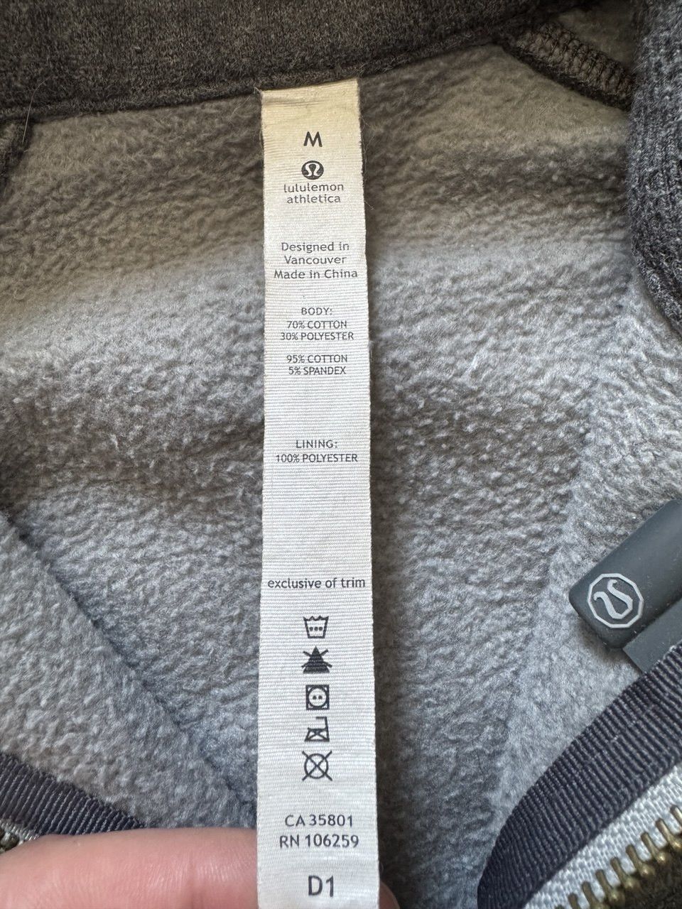Lululemon Lululemon Grey Hoodie Heavyweight Technical Full Zip Size US M / EU 48-50 / 2 - 12 Thumbnail
