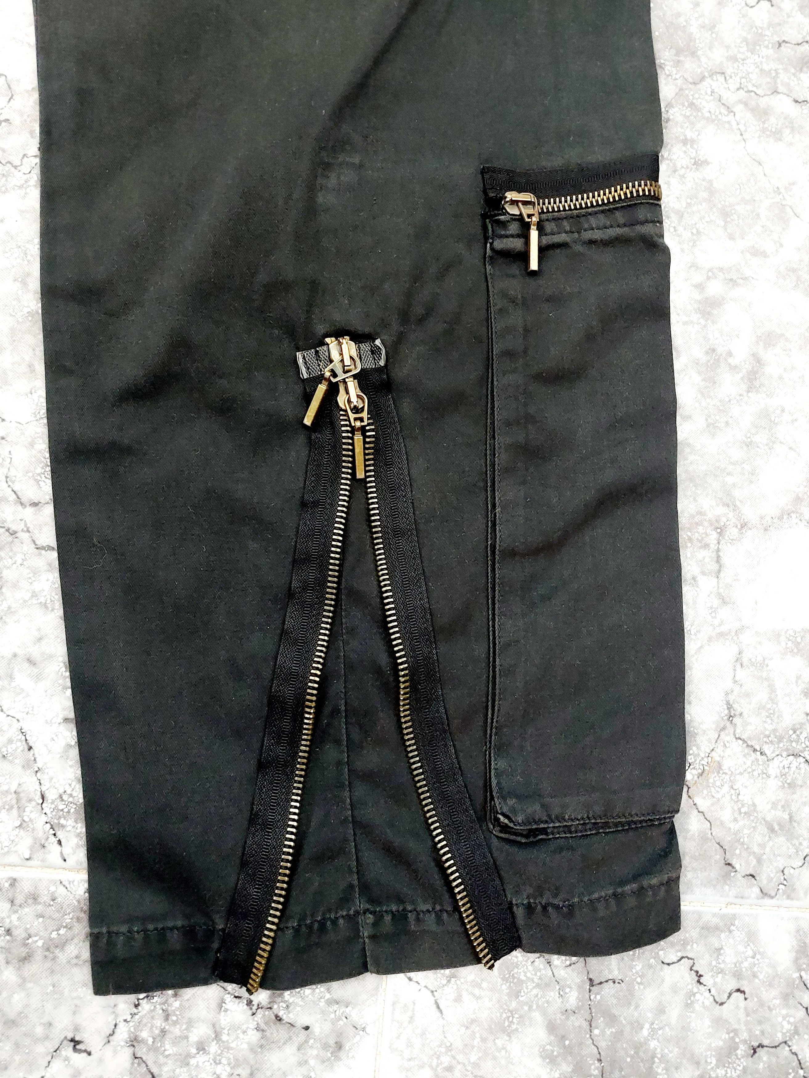 plein sud Plein Sud Multi-Zip Pocket Aviator Cargo Pants Trousers Size 34" / US 12 / IT 48 - 3 Thumbnail