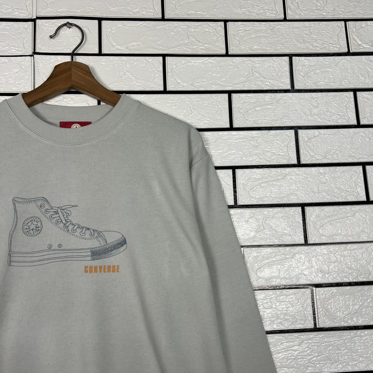 Converse CONVERSE Shoes Big Logo Crewneck Sweatshirt #4097-C186 Size US L / EU 52-54 / 3 - 5 Thumbnail