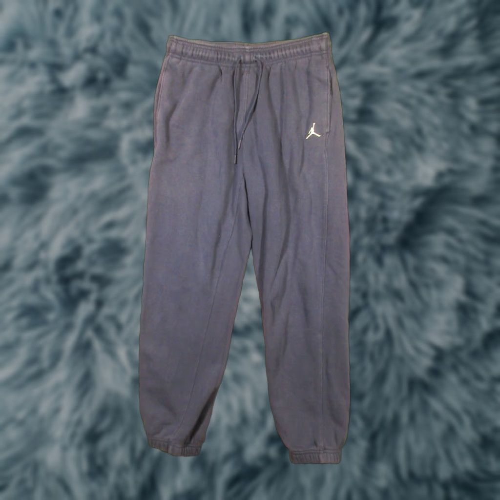 Nike Vtg Nike Jordan Sweatpants Mens M Navy Fleece Joggers Cotton Polyester Fleece Size US 31 - 1 Thumbnail