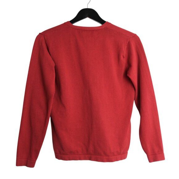 Vintage Vintage Y2K Outline Petite Vibrant Red Button Down Cardigan Size S / US 4 / IT 40 - 3 Thumbnail