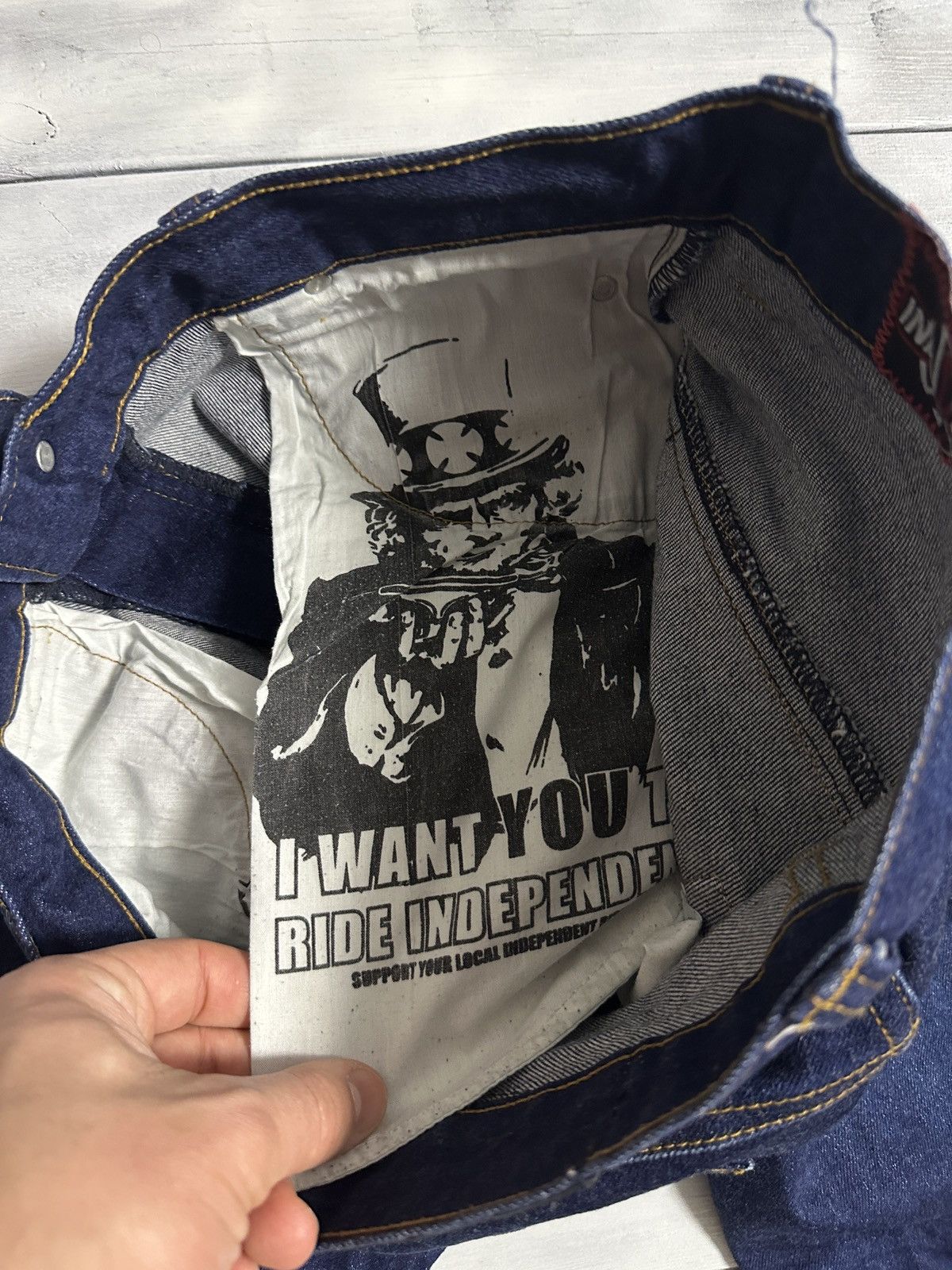 Independent Truck Co. Rare Jeans Independent Japan Y2K Style. Size US 30 / EU 46 - 11 Thumbnail