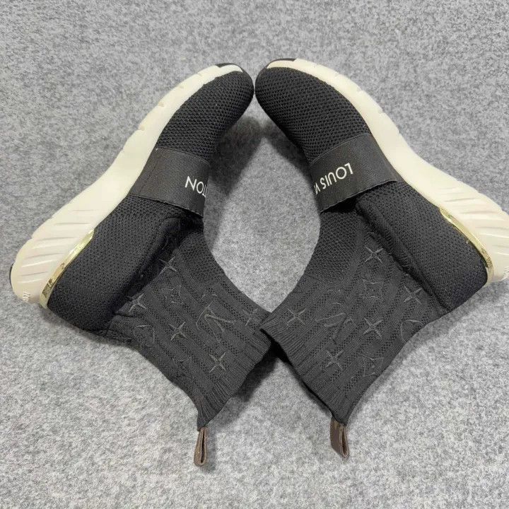 Louis Vuitton Louis Vuitton Black Mid-Cut Sneakers -2508 Size US 5.5 / EU 38 - 8 Thumbnail