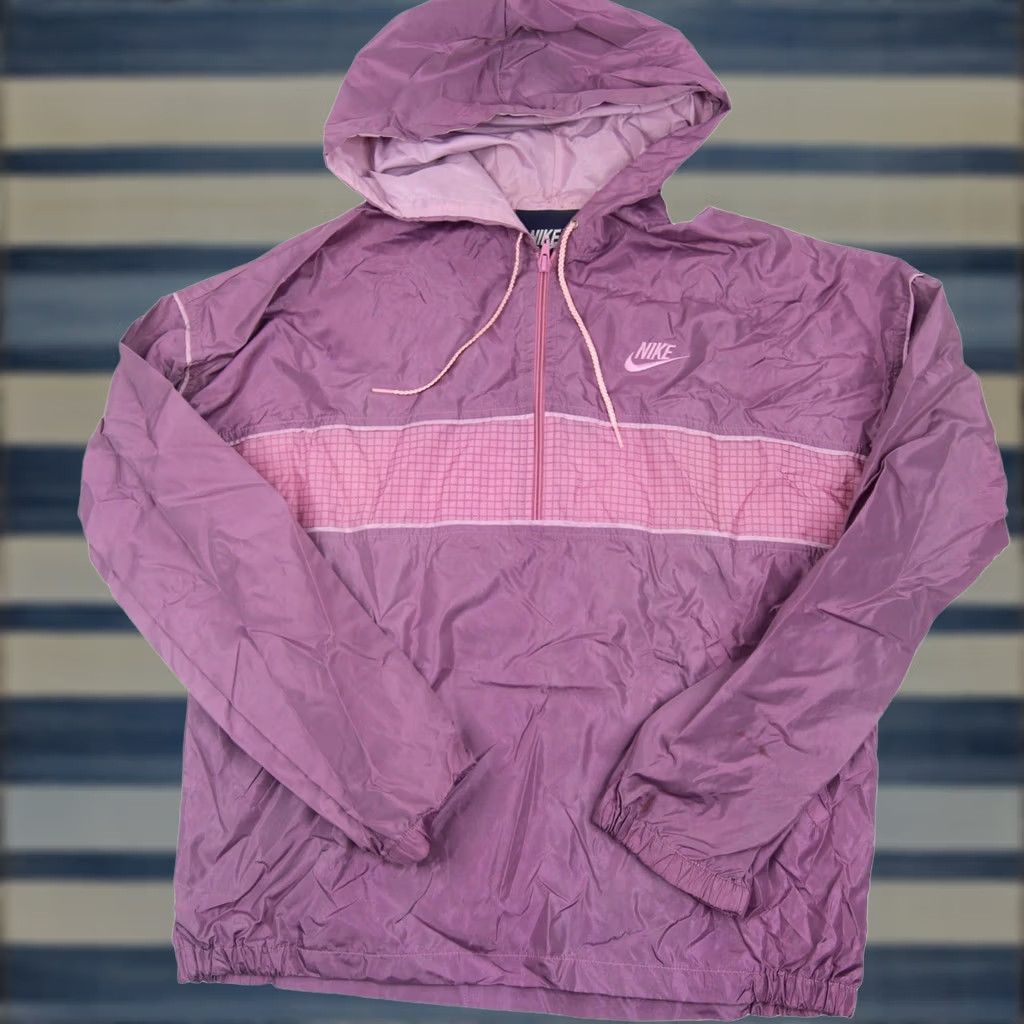 Nike VINTAGE Nike Track Suit Jacket Womens Large Purple 80s Nylon 9+/10 NWT Size L / US 10 / IT 46 - 1 Thumbnail