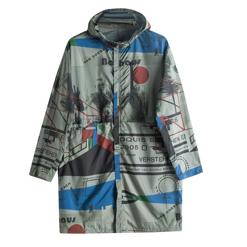Other Bauhaus Graphic Hooded Raincoat Parka Jacket Size US L / EU 52-54 / 3 - 1 Thumbnail