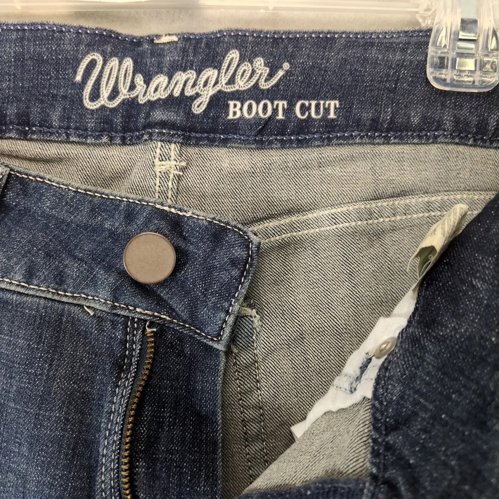 Wrangler Wrangler Boot Cut Jeans Juniors 7 30x32" Dark Wash Stretch Size 30" / US 8 / IT 44 - 3 Thumbnail