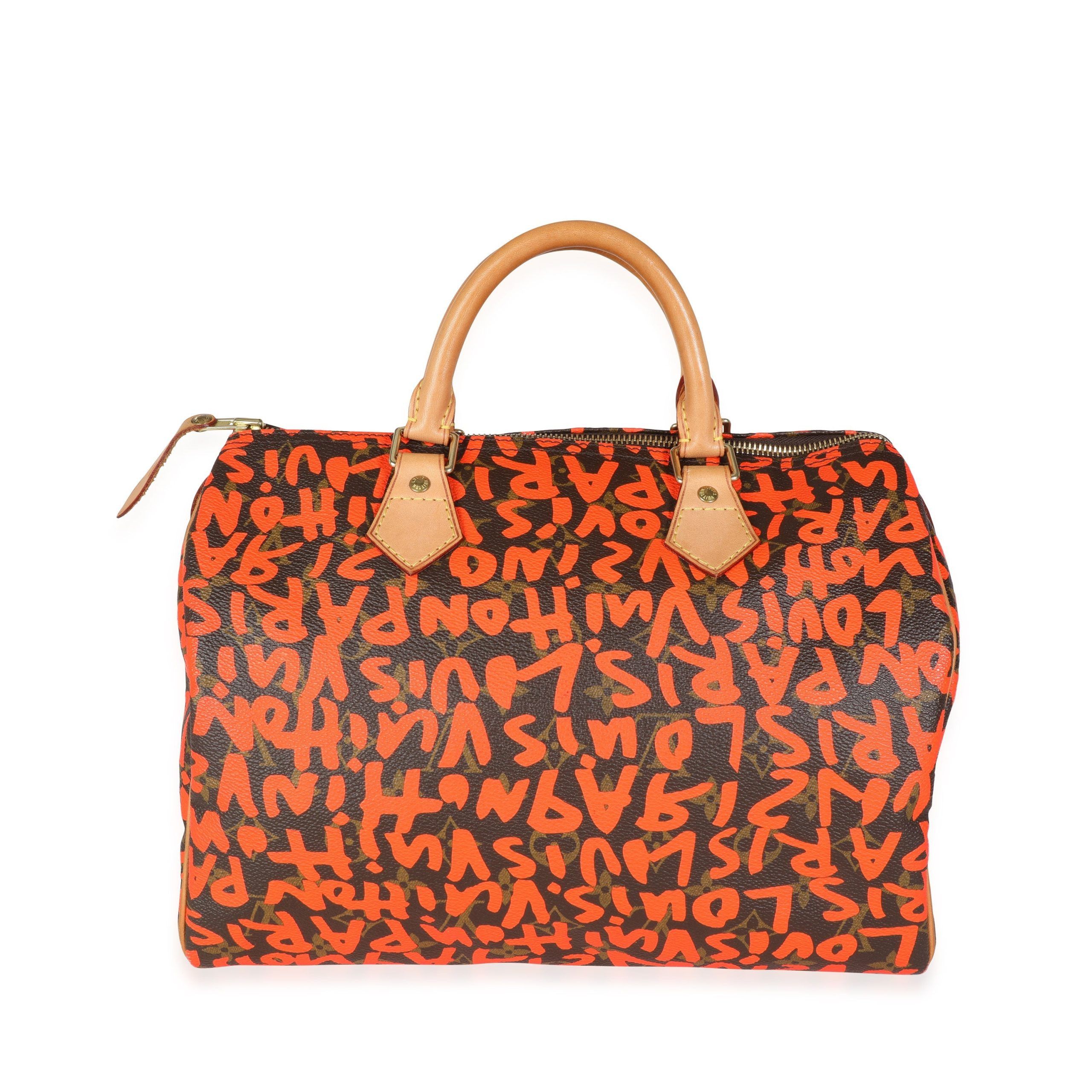 image of Louis Vuitton X Stephen Sprouse Orange Graffiti Monogram Canvas Speedy 30, Women's