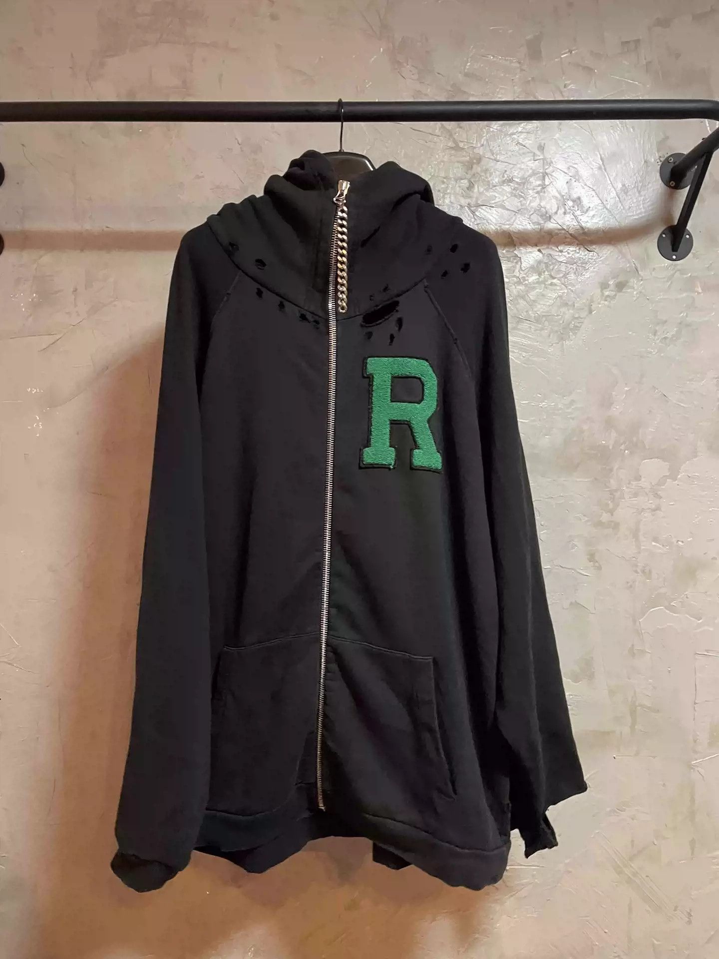 Raf Simons raf simons flocked zipper buster hoodie-2505 Size US L / EU 52-54 / 3 - 1 Thumbnail
