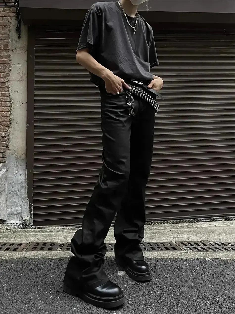 Japanese Brand Wax faced matte glossy jeans Size US 34 / EU 50 - 2 Thumbnail