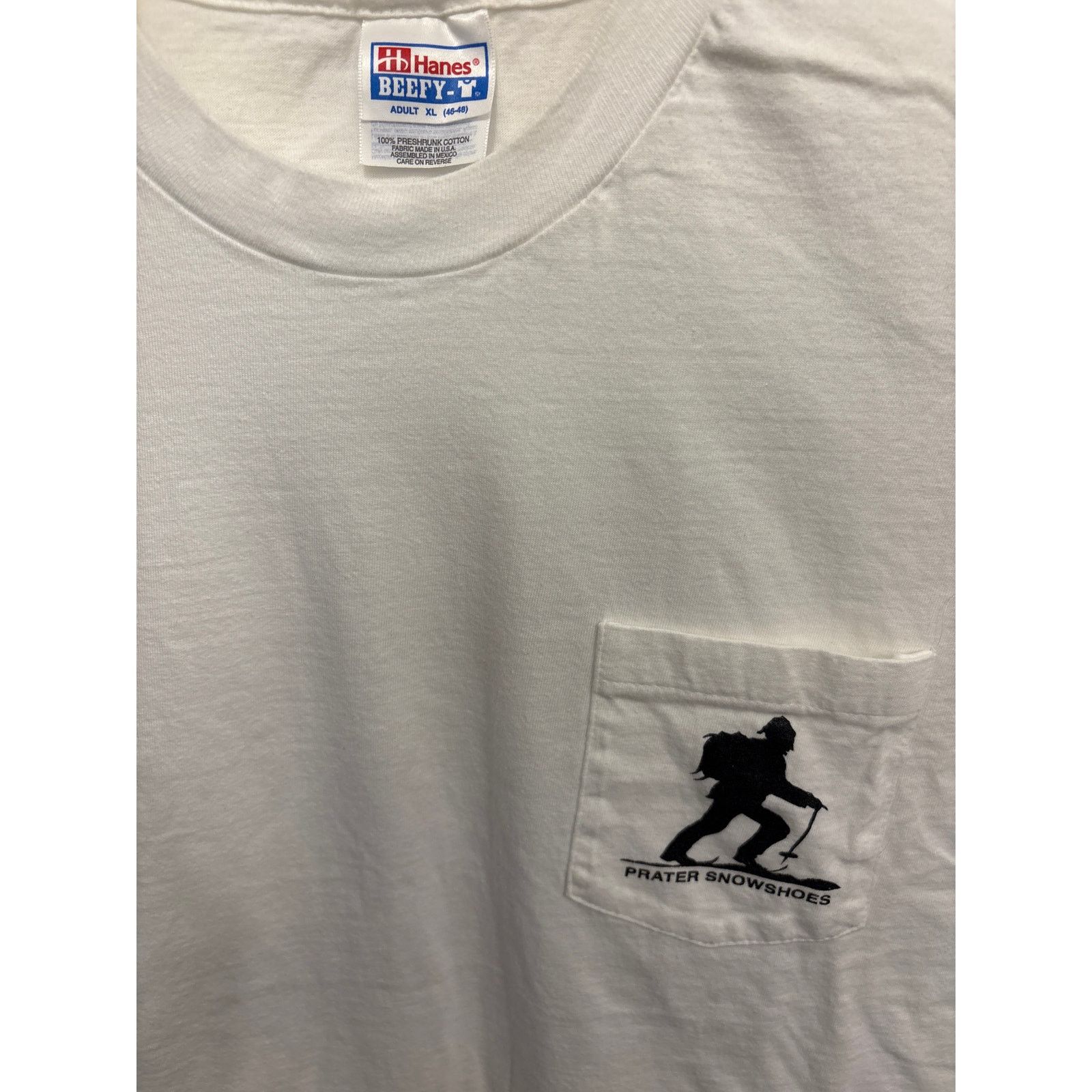 Hanes Vintage 90s Prater Snowshoes Logo T-Shirt Hanes Beefy-T XL Size US XL / EU 56 / 4 - 2 Thumbnail