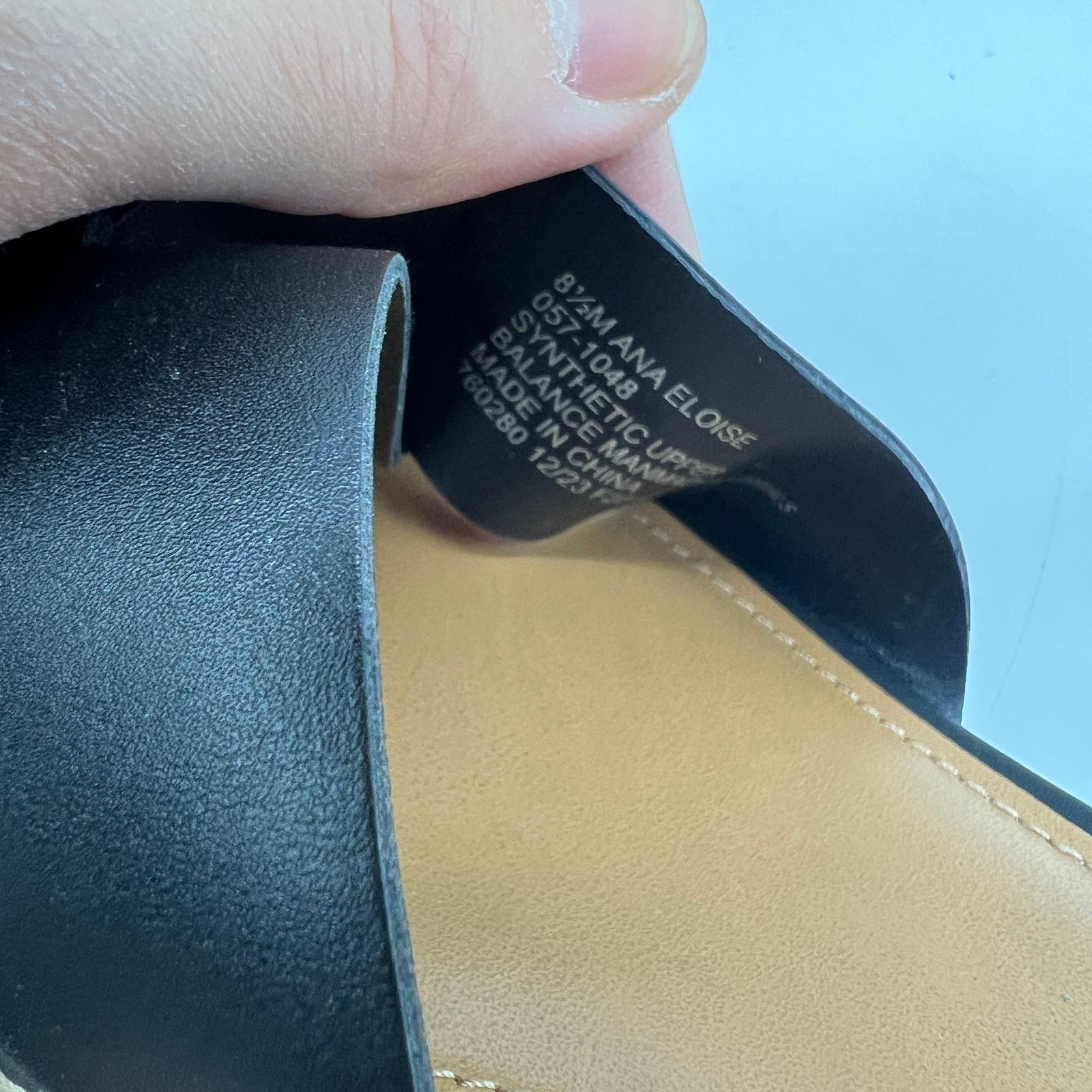 Other a.n.a Womens Eloise Wedge Sandals Black Casual Sh Size US 8.5 / IT 38.5 - 8 Thumbnail
