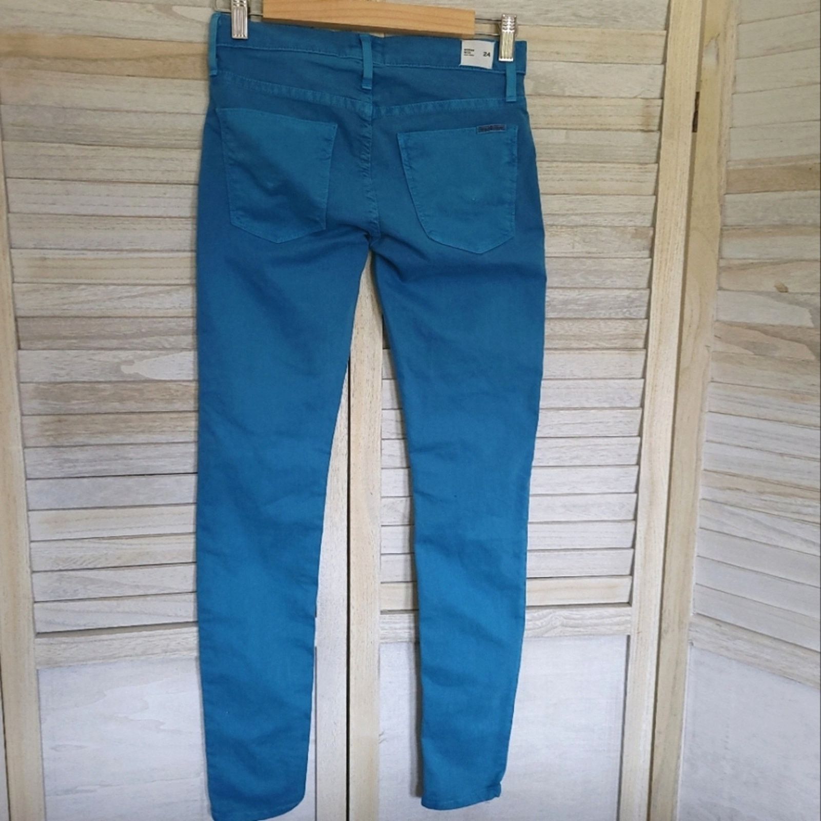 Hudson Hudson Nico Super Skinny 24 Waist Womens 00 Teal Blue 00 Size 24" / US 00 / IT 34 - 7 Thumbnail