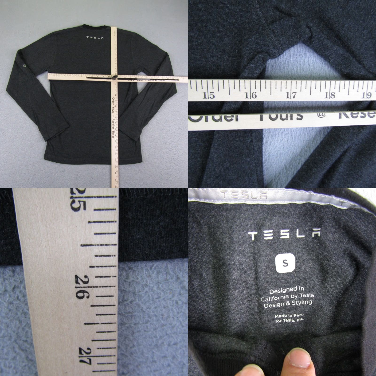 Vintage Tesla Shirt Mens Small Gray Long Sleeve Henley Electric Cars Tee Casual Size US S / EU 44-46 / 1 - 8 Thumbnail